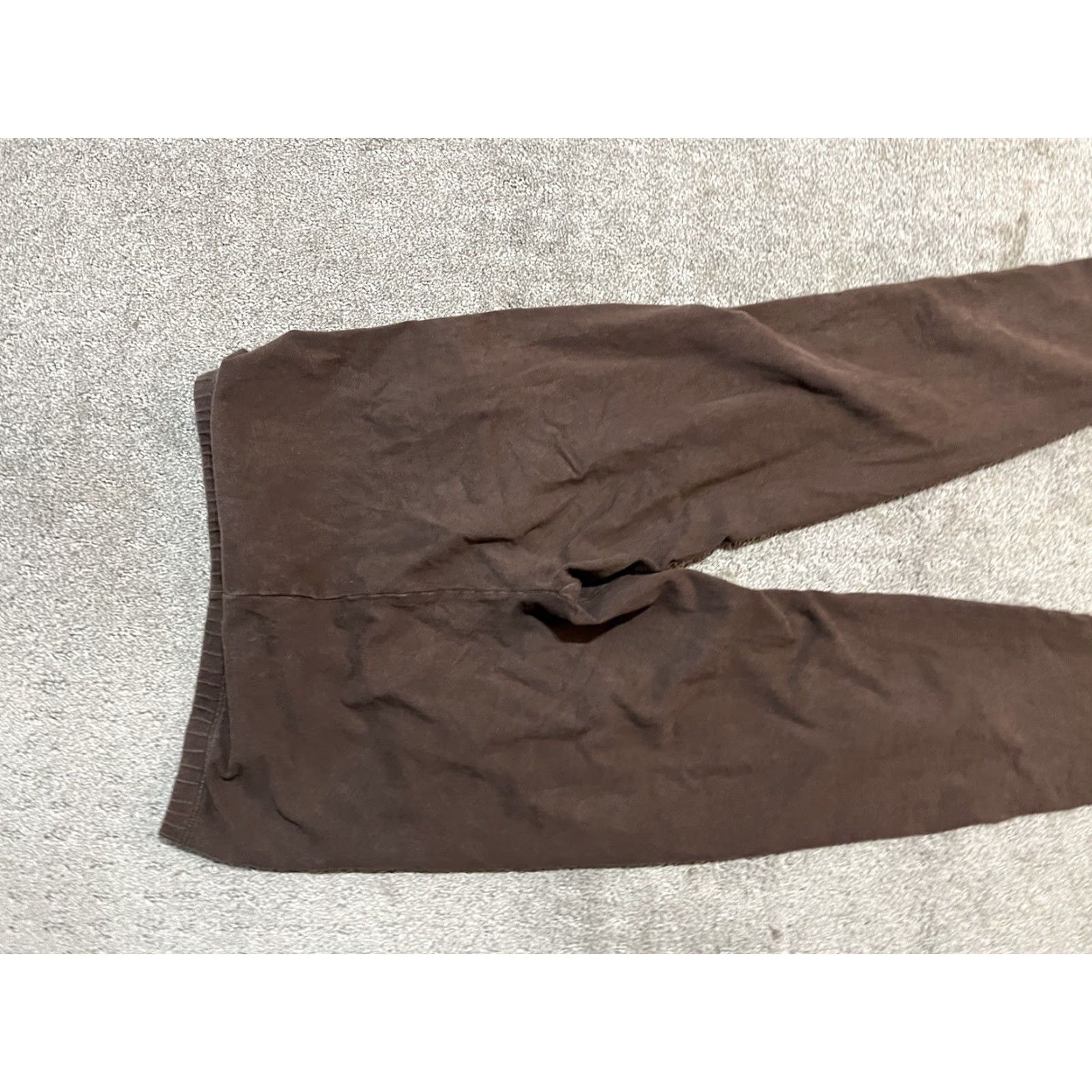 Vintage Simply Vera Wang Leggings Pants Women's Size Medium Solid Brown Stretchy Material/Weave Regular Skinny 28 in Inseam Size 32" / US 10 / IT 46 - 4 Thumbnail