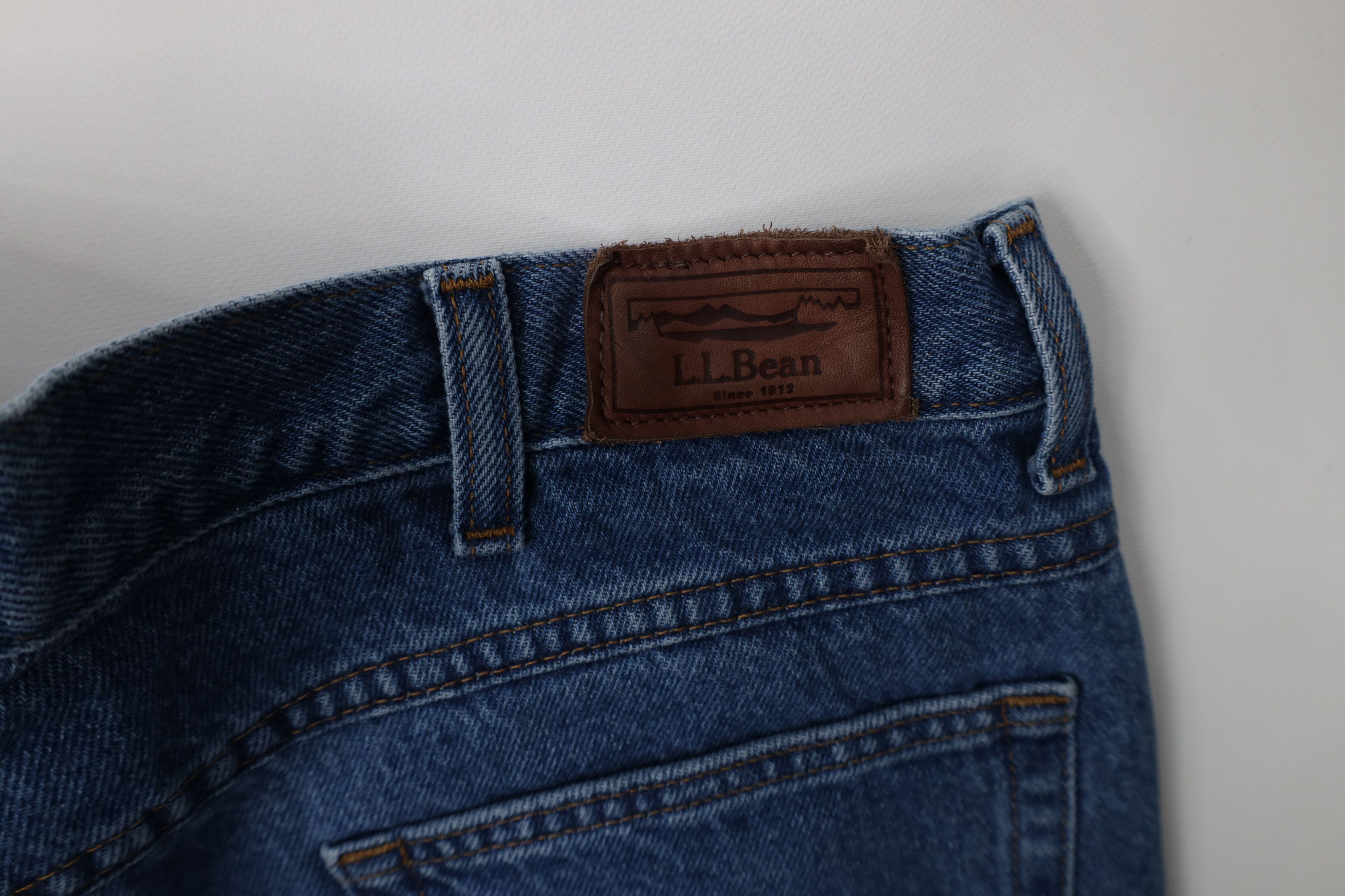 L.L. Bean Vintage 90s Y2K LL Bean Lined Straight Leg Jeans Blue Size US 36 / EU 52 - 14 Thumbnail