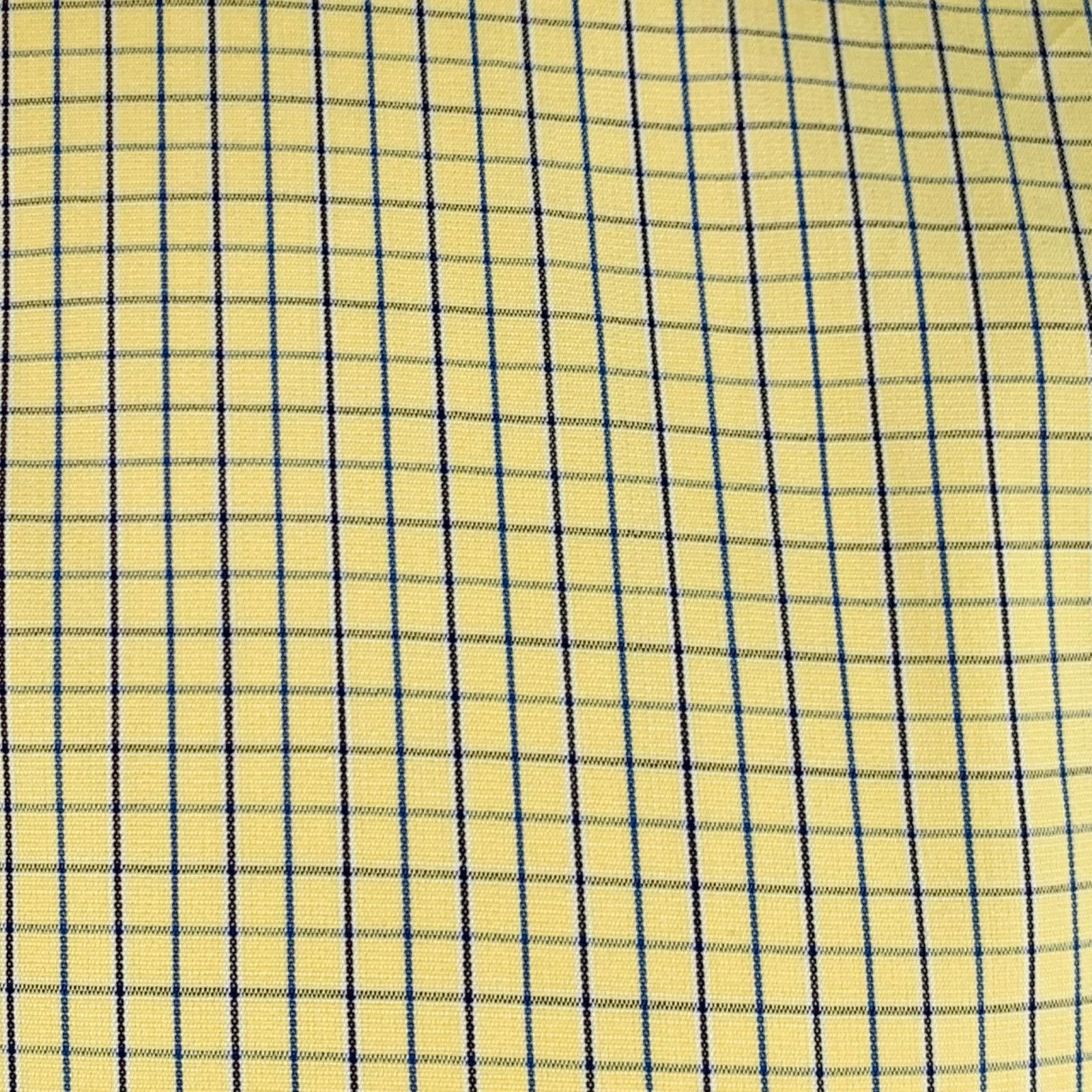 Pink Yellow Blue Checkered Cotton French Cuff Long Sleeve Shirt Size US M / EU 48-50 / 2 - 2 Thumbnail