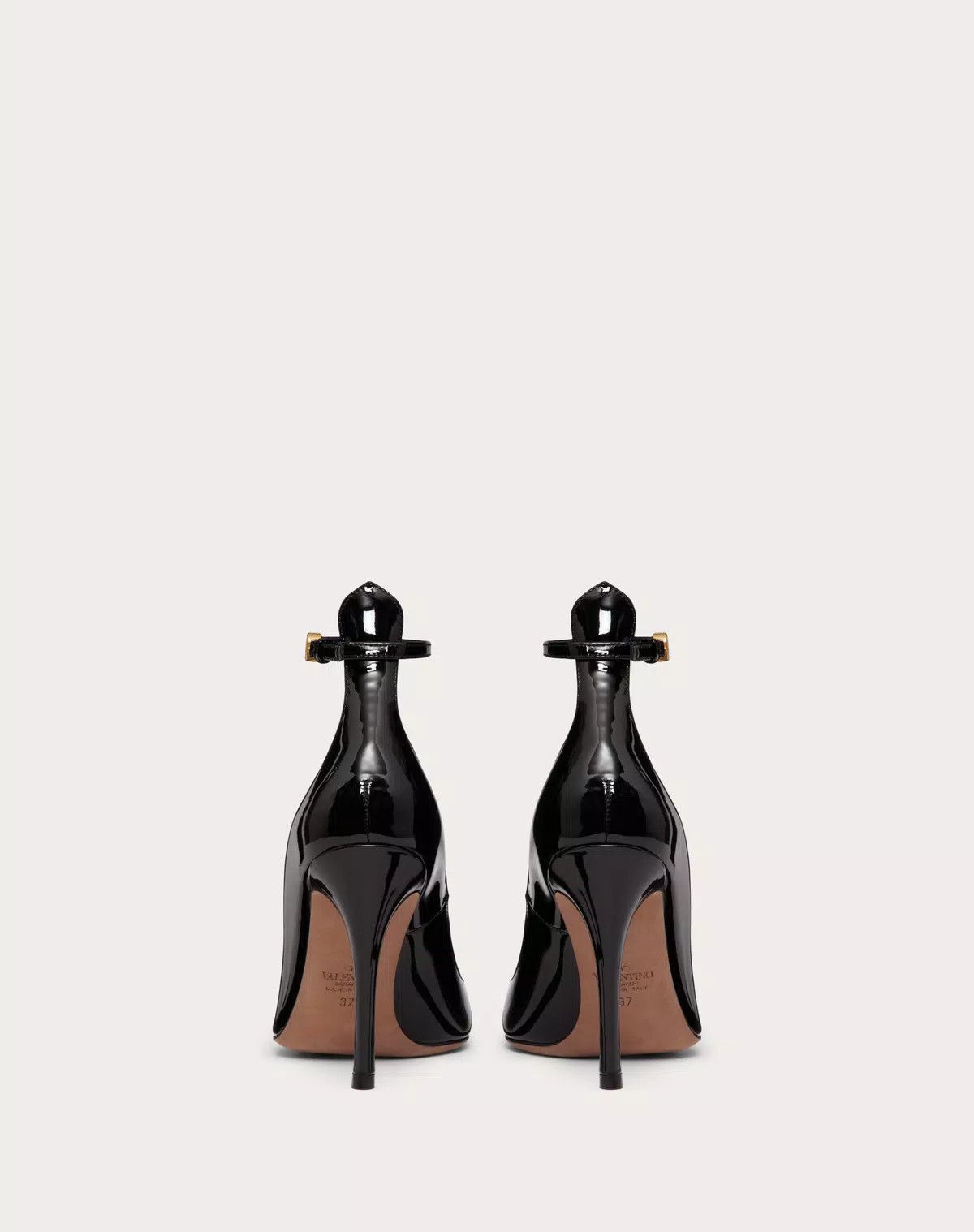 Valentino o1s1wg110426 Tan-Go Patent Leather 100mm Pumps in Black Size US 11 / IT 41 - 3 Thumbnail