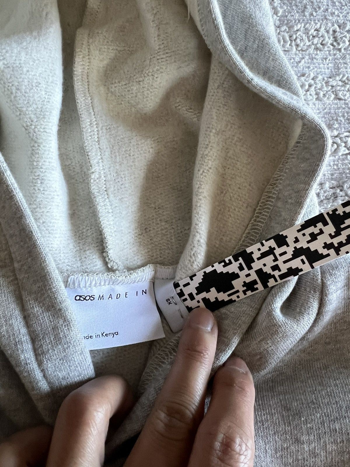 Asos Grey Blank Dropped-Shoulder Cropped Hoodie Size US XS / EU 42 / 0 - 3 Thumbnail