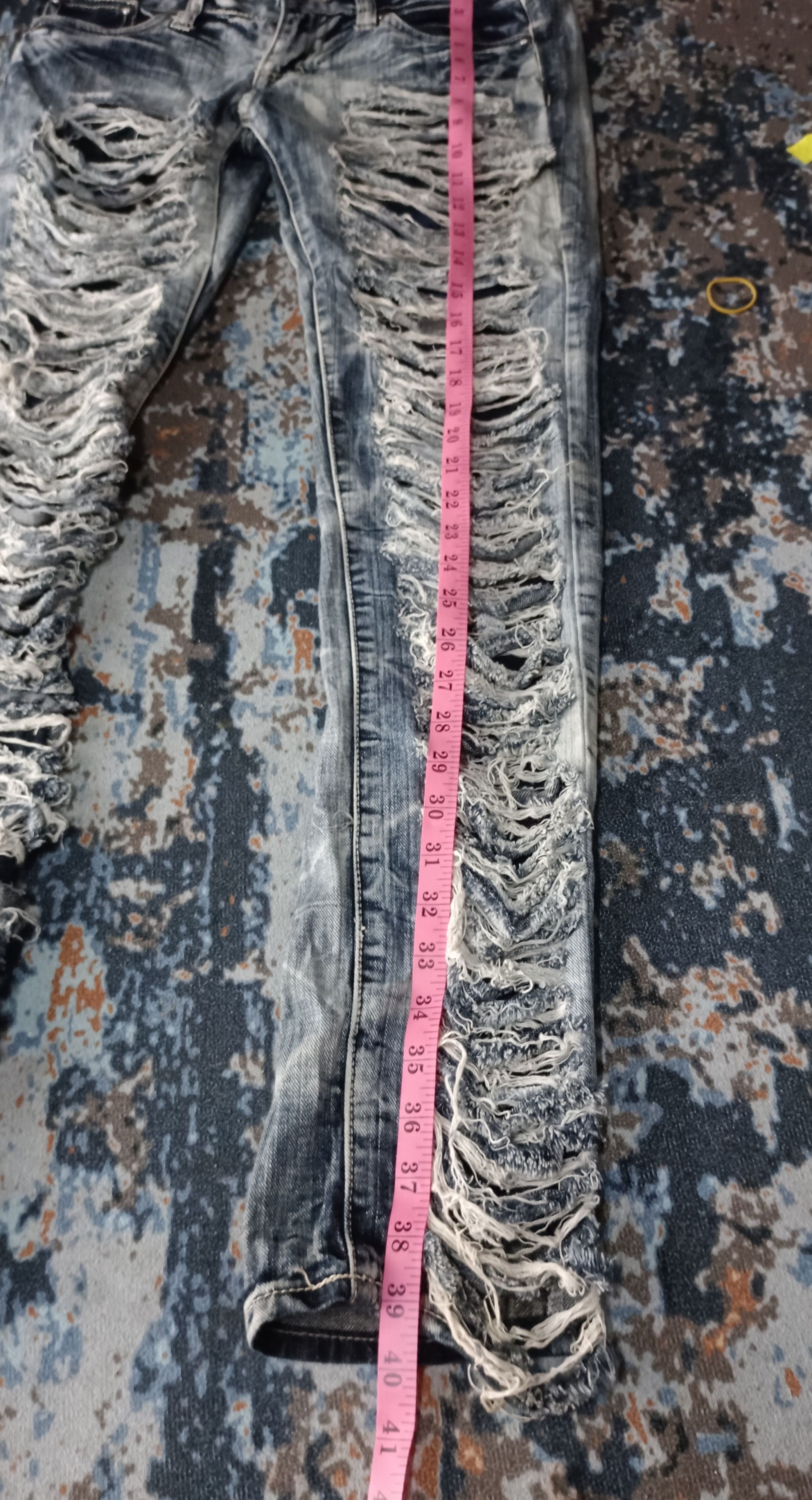 If Six Was Nine Grazie Distressed Denim Cutting Slim Fit Size US 30 / EU 46 - 19 Thumbnail