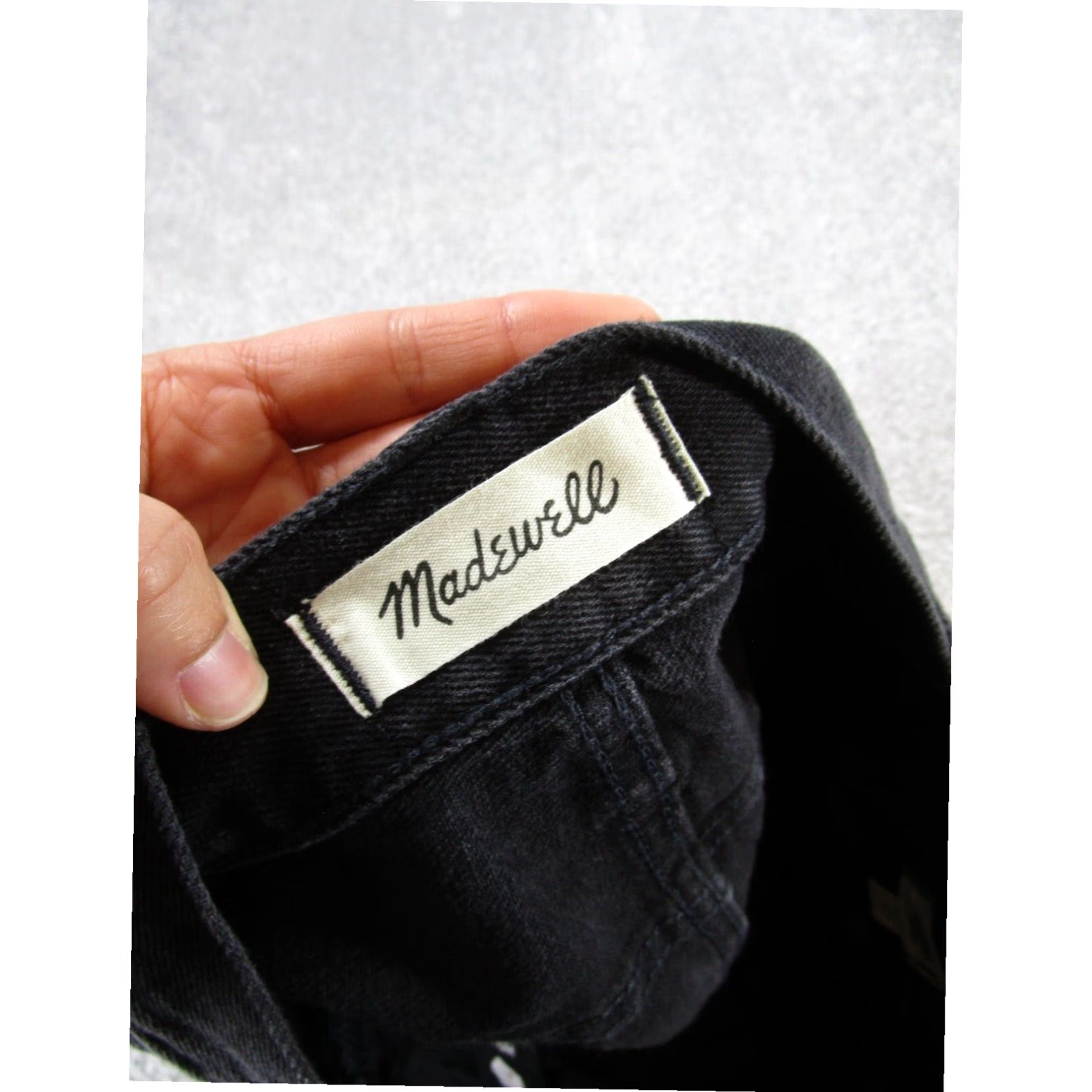 Madewell Madewell Women's Skirt 23 Rigid Denim A Line Faded Black Zip Front Size 40" / US 18 - 5 Thumbnail