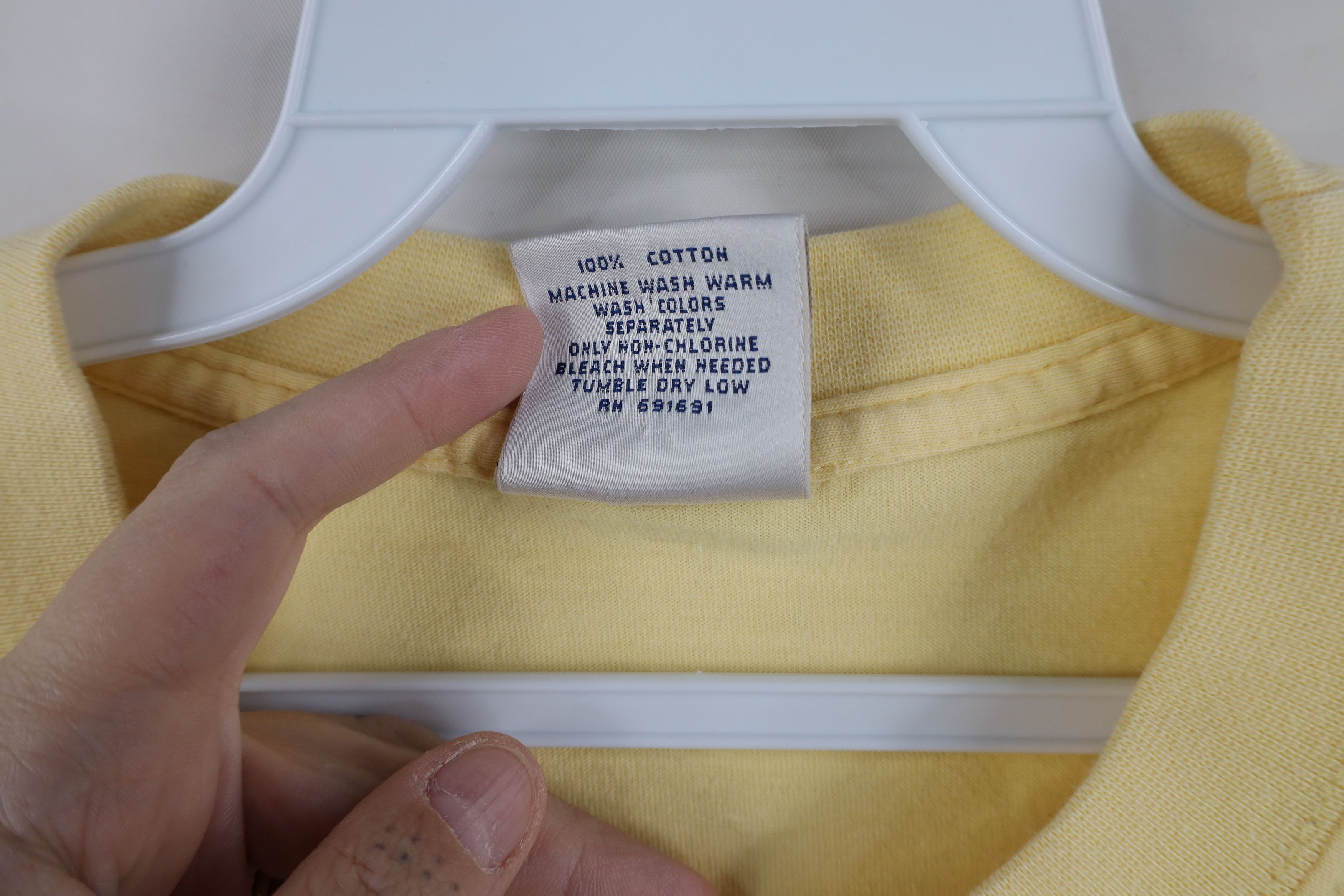Vintage Vintage 90s Streetwear Heavyweight Cotton T-Shirt Yellow Size US M / EU 48-50 / 2 - 9 Thumbnail