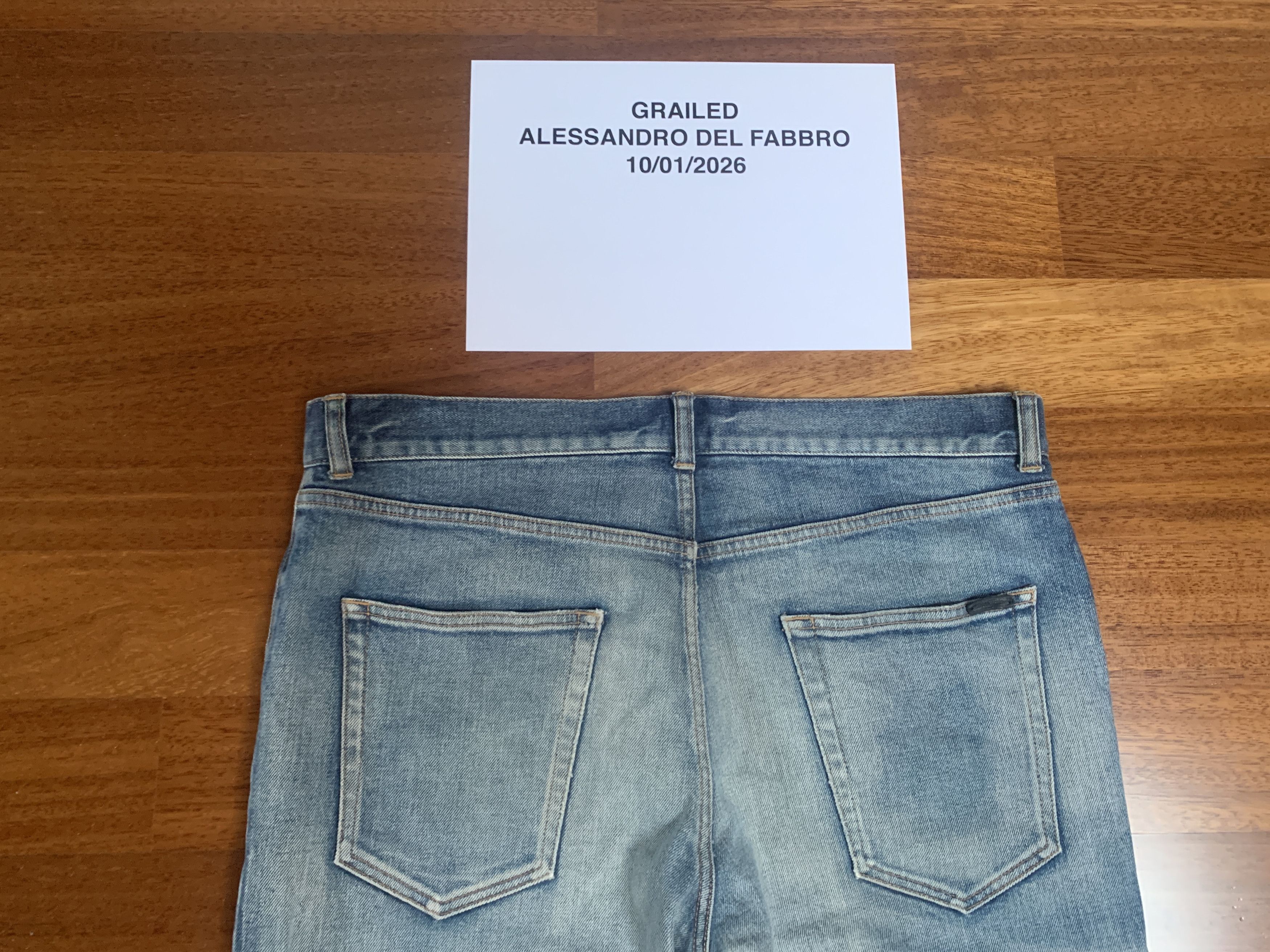 Saint Laurent Paris SAINT LAURENT PARIS D24 SKINNY JEANS IN WASHED BLUE DENIM Size US 34 / EU 50 - 7 Thumbnail