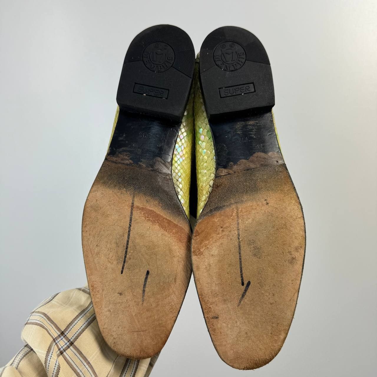 Escada Escada Python Leather Loafers Green Iridescent Women US 9 Size US 9.5 / IT 39.5 - 12 Thumbnail