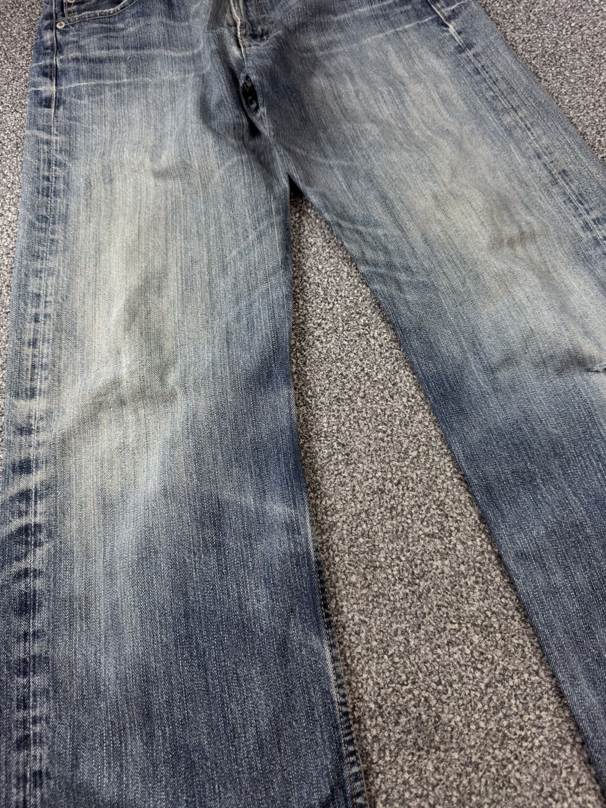 Fashion Victim Vintage 90s Japanese Denim Gu Distressed Size US 34 / EU 50 - 5 Thumbnail