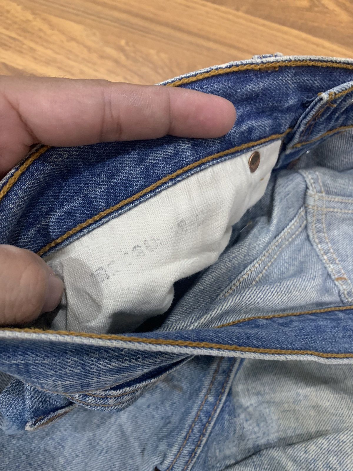 Levi's VTG DESTROYED DISTRESSED SELVEDGE DENIM JEANS SIZE 32 Size US 32 / EU 48 - 7 Thumbnail