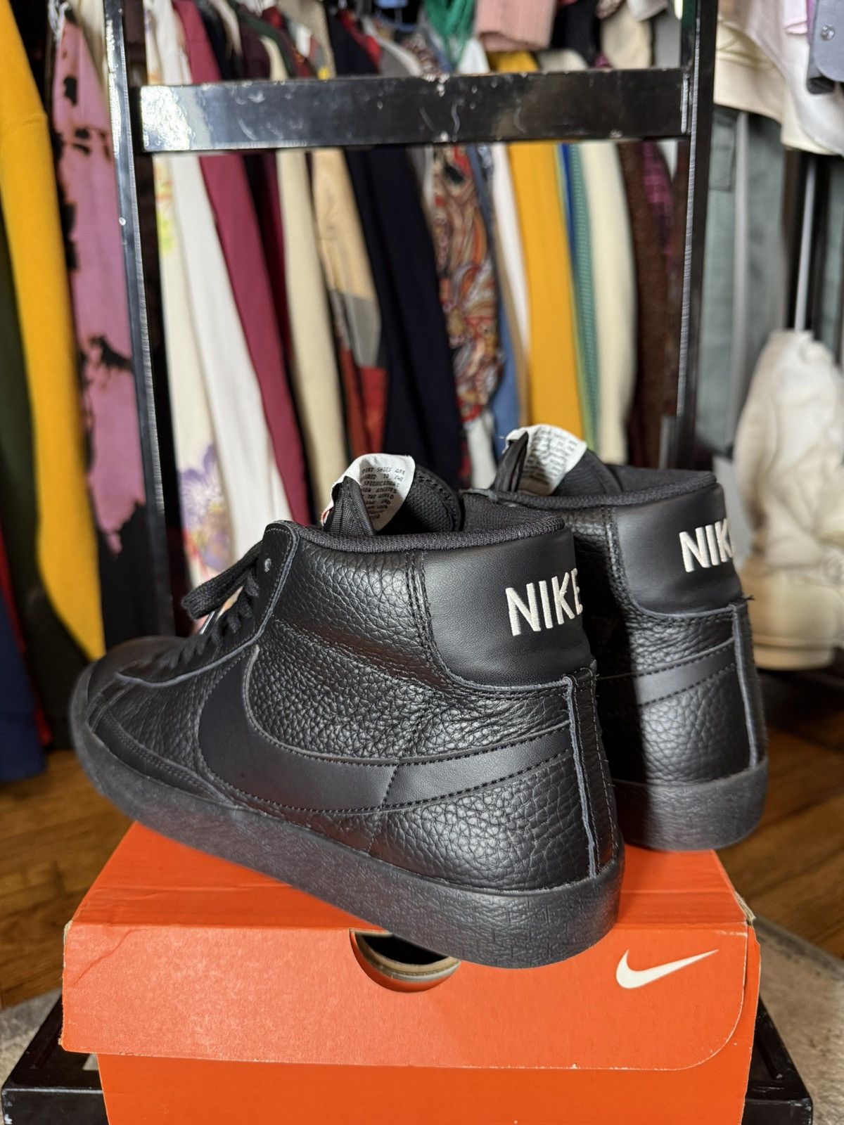 Nike Blazer Mid PRM Triple Black Size US 10 / EU 43 - 2 Thumbnail