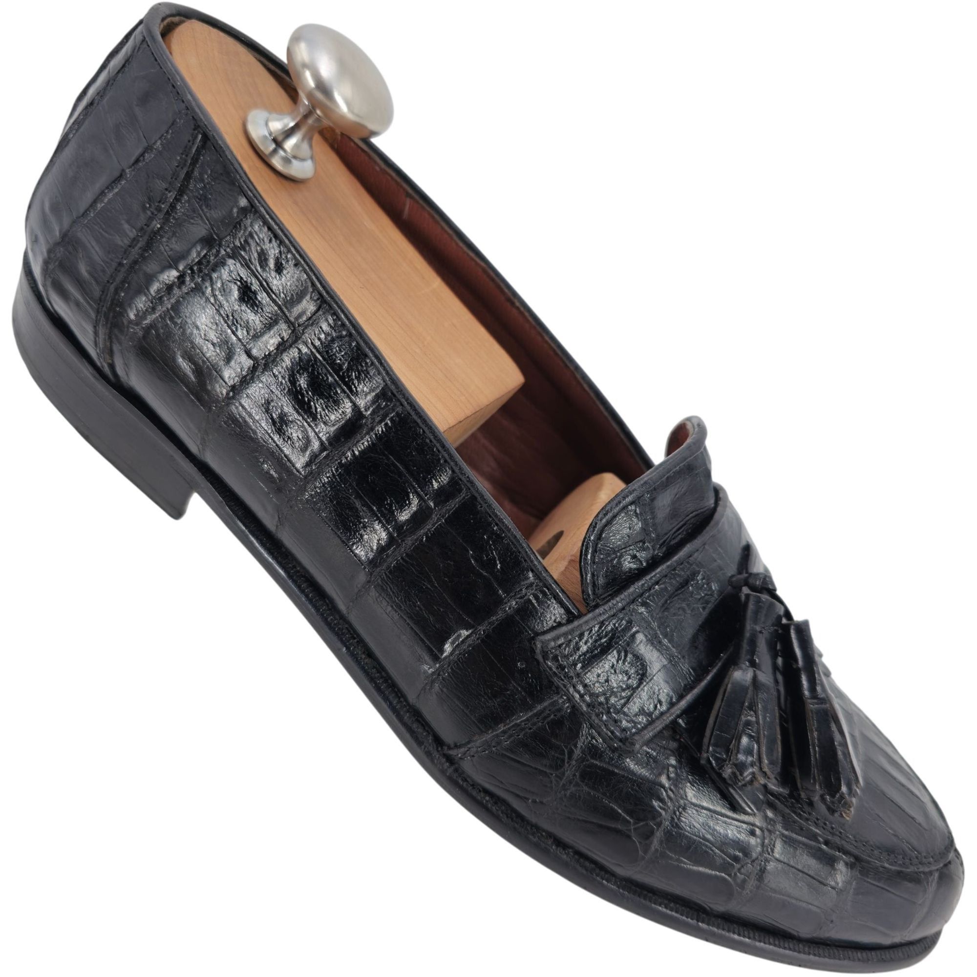 Belvedere Vintage Belvedere Exotic Full Crocodile Black Dress Shoe 8.5 Size US 8.5 / EU 41-42 - 2 Thumbnail