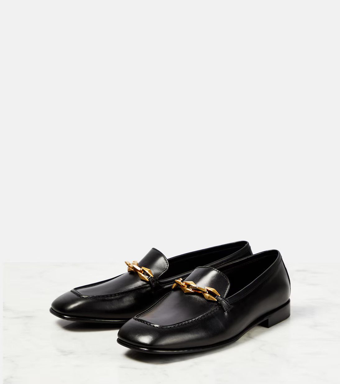 Jimmy Choo o1y0326 Loafers in Black Size US 10 / IT 40 - 3 Thumbnail