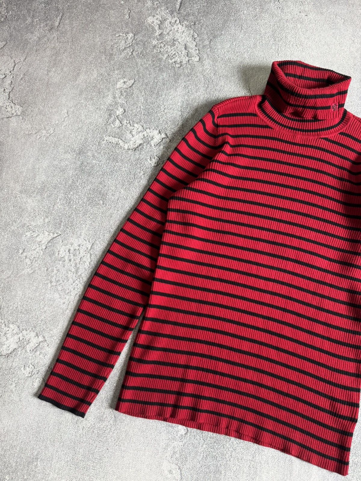 Lauren Ralph Lauren Lauren Ralph Lauren L/size striped turtleneck sweater Size L / US 10 / IT 46 - 9 Thumbnail