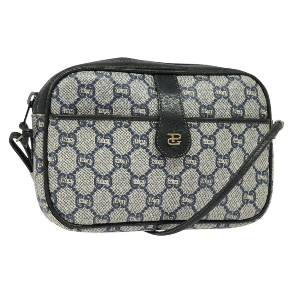 Gucci GG Plus Supreme Shoulder Bag Pvc Navy in Blue, Women's
