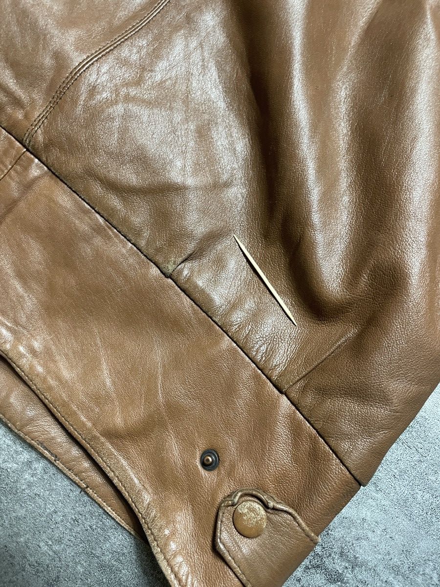 Vintage 🔥Offers🔥Vintage Y2K Real Genuine Leather Jacket Thick Rare Size XXL / US 16-18 / IT 52-54 - 16 Thumbnail