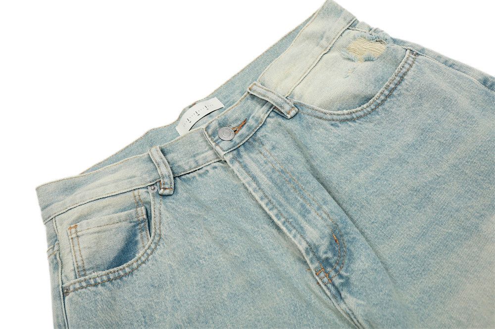 Japanese Brand × Jean Men's loose straight distressed punk washed ripped jeans Size US 32 / EU 48 - 4 Thumbnail