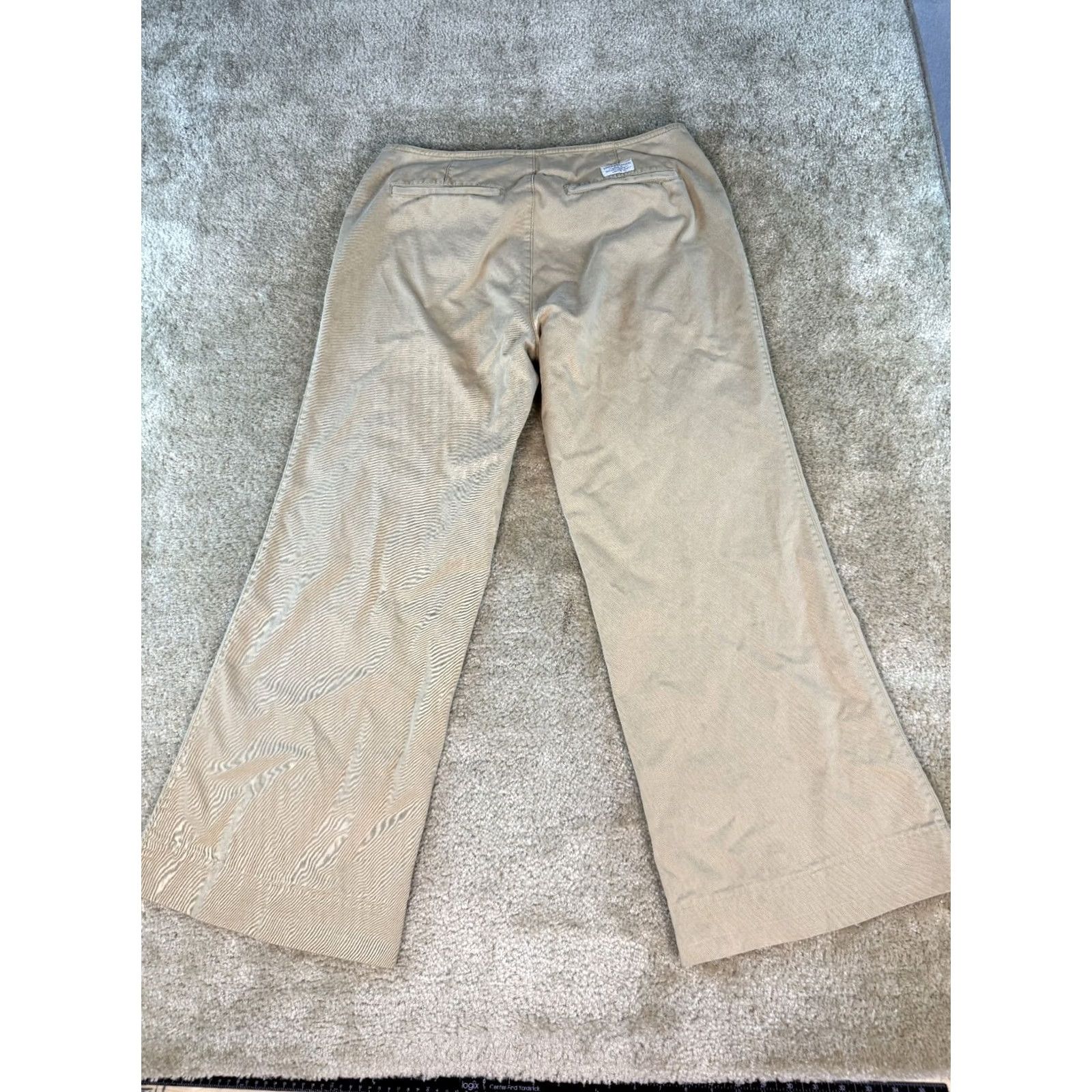 Abercrombie & Fitch Abercrombie & Fitch Womens Khaki Pants Size 14 34x30 Wide Leg Beige Casual Workwear Size 36" / US 14 / IT 50 - 4 Thumbnail