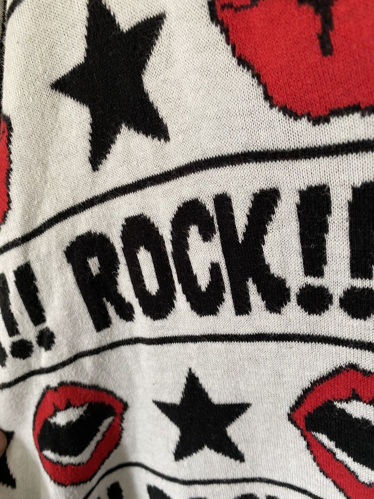 Japanese Brand Vtg Glad New Japan Intarsia Kiss, tongue ROCK!! Size M / US 6-8 / IT 42-44 - 7 Thumbnail