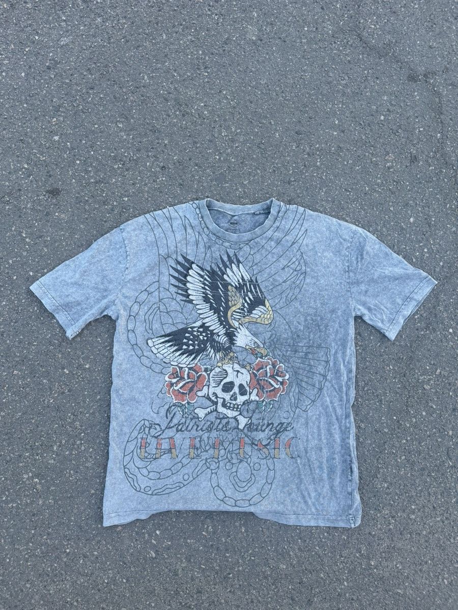 Japanese Brand × Vintage Vintage Y2K Next Hardy Style Snake Skull Overprint T Shirt Size US L / EU 52-54 / 3 - 1 Thumbnail