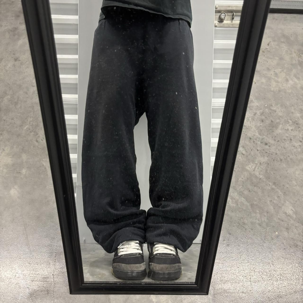 Japanese Brand × Vintage Crazy Vintage Y2K/2000s Black Skater Essential Sweatpants! Size US 34 / EU 50 - 1 Thumbnail