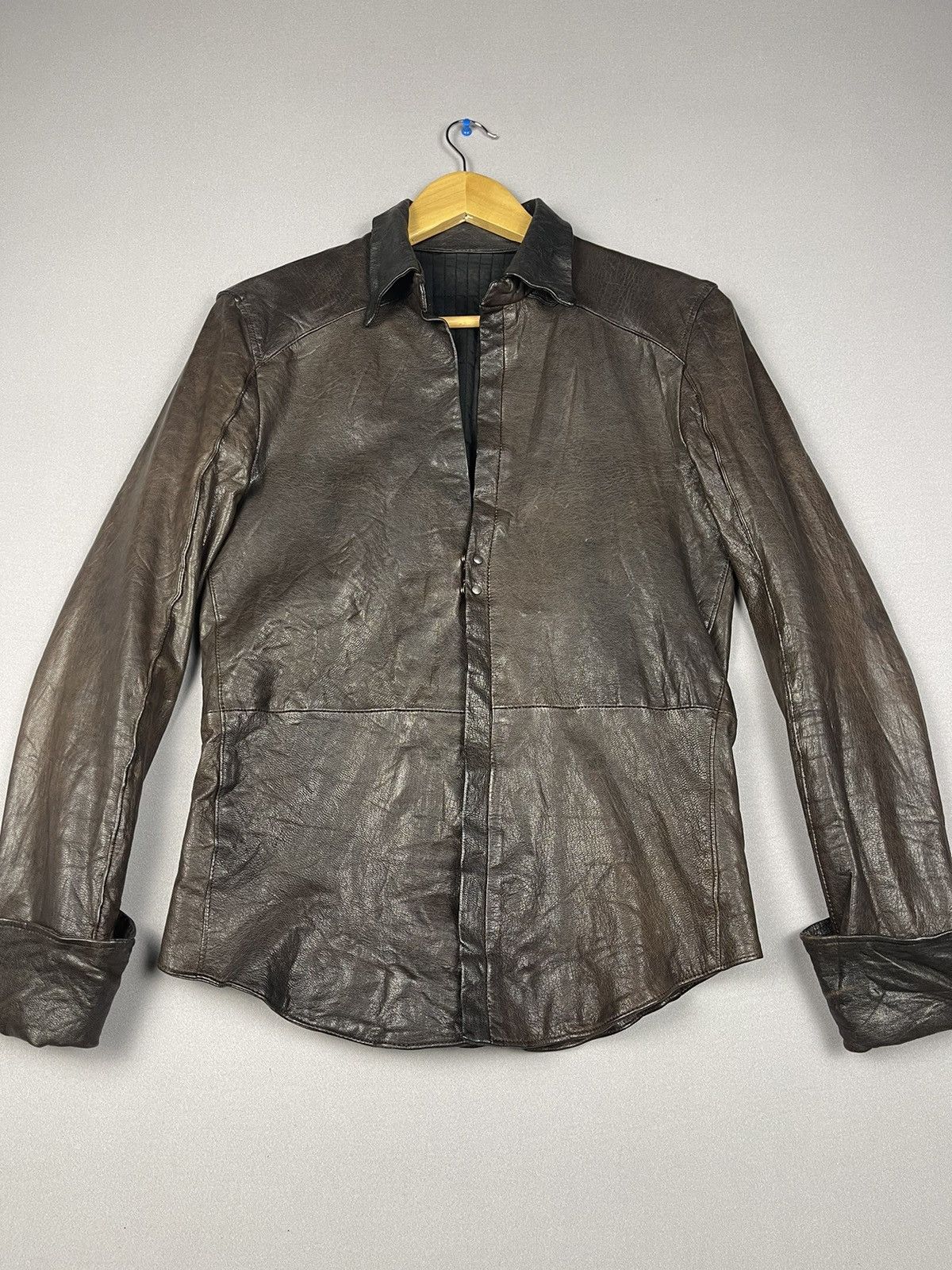 AKM AKM JAPAN Beauty Shine Brown Leather Jacket Size M / US 6-8 / IT 42-44 - 2 Thumbnail