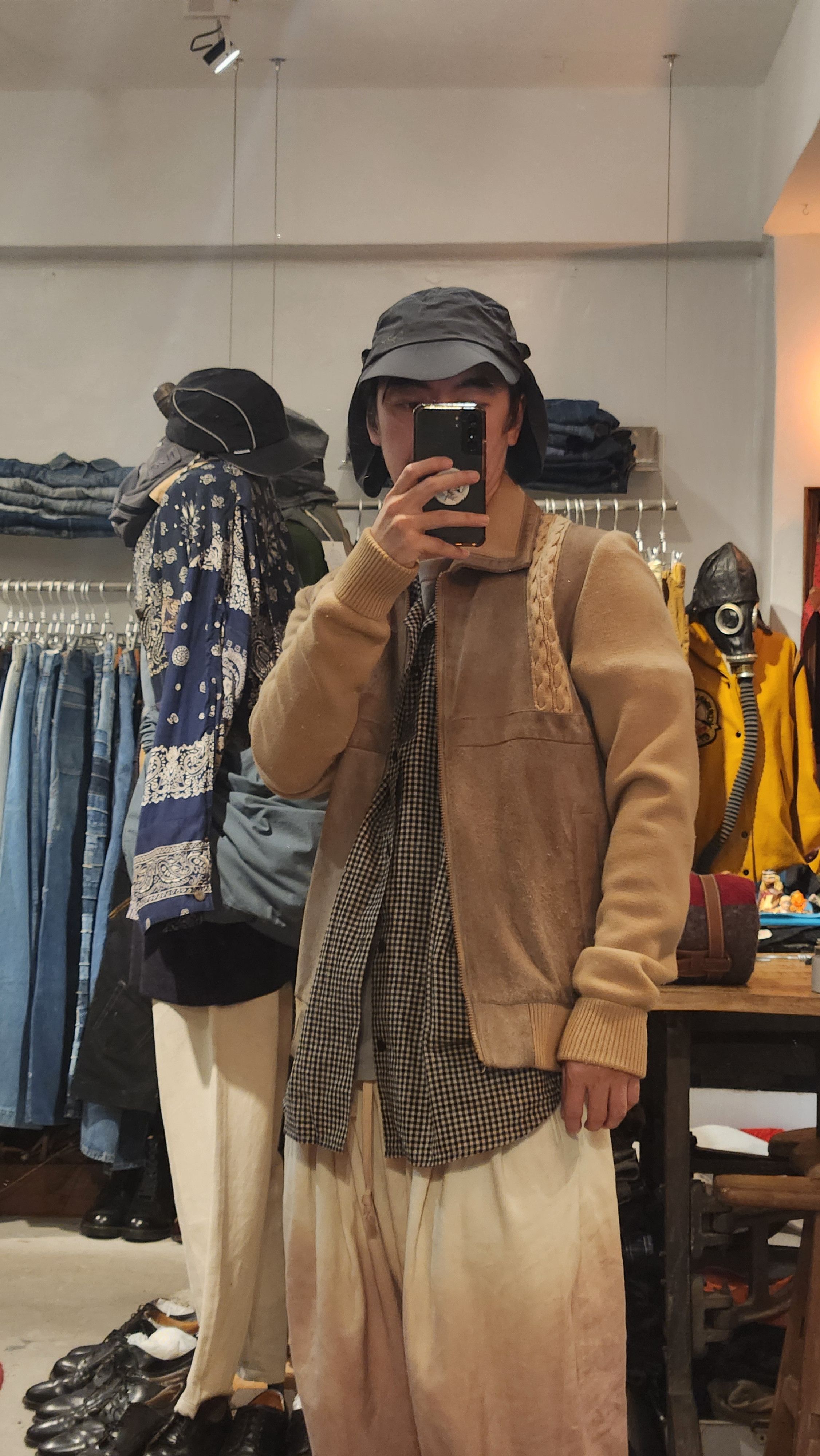 Number (N)ine Number (N)ine 03A/W Card Peroid Suede Learher Knit Jacket Size US M / EU 48-50 / 2 - 10 Thumbnail