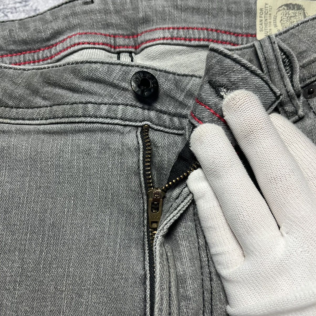 Diesel Vintage Diesel Thommer-C Slim Skinny Denim Gray Jeans Y2K Size US 33 - 10 Thumbnail