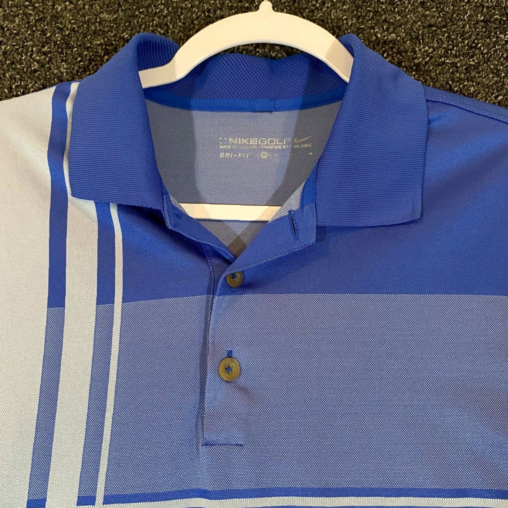 Nike Nike Polo Shirt Mens Medium Blue Golf Dri-Fit Performance Sport Short Sleeve Size US M / EU 48-50 / 2 - 2 Thumbnail
