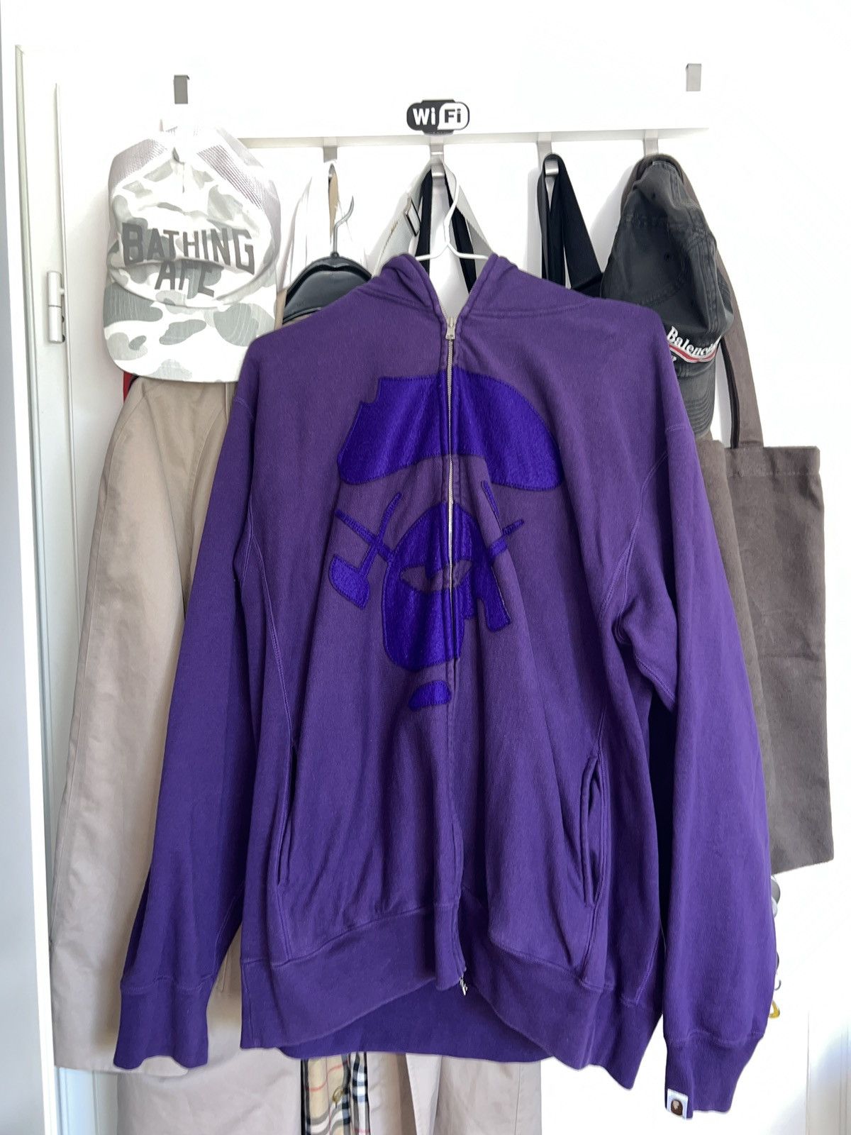 Bape x Kaws Ape Face Full Zip Hoodie