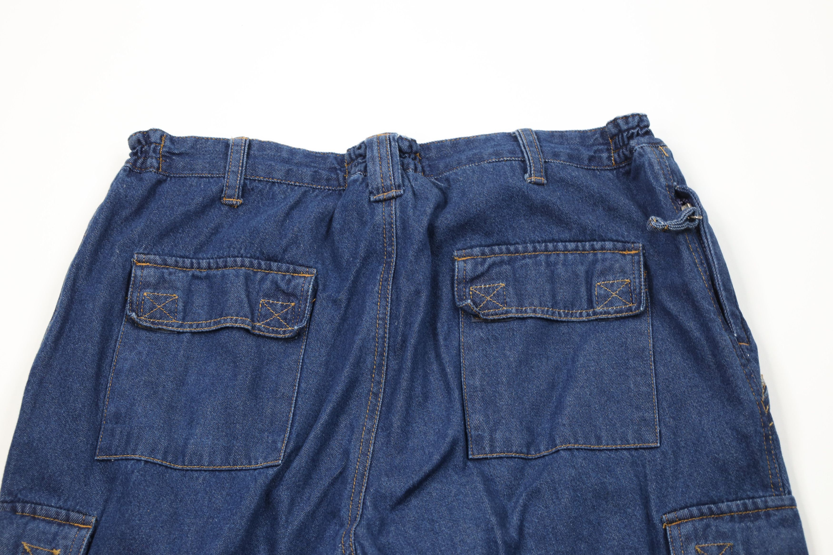 Vintage Vintage 90s Y2K Streetwear Baggy Wide Leg Cargo Denim Jeans Size US 38 / EU 54 - 11 Thumbnail