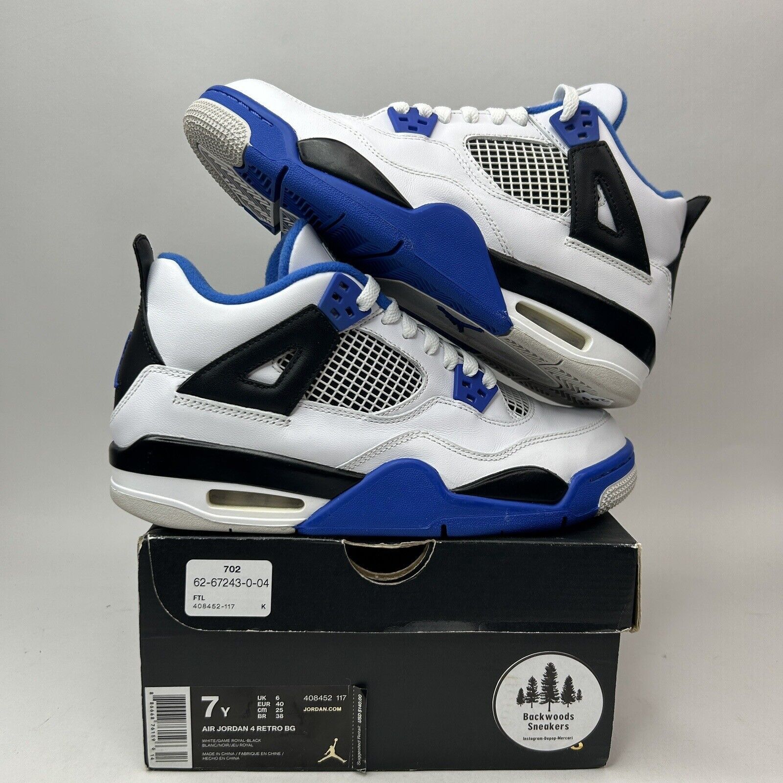 の Nike Air Jordan 4 Retro BG “Motorsport” 2023
