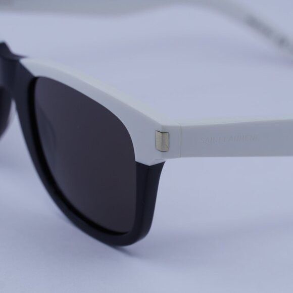 Saint Laurent Paris Saint Laurent SL51 049 Sunglasses White/Black Square Frame Size ONE SIZE - 7 Thumbnail