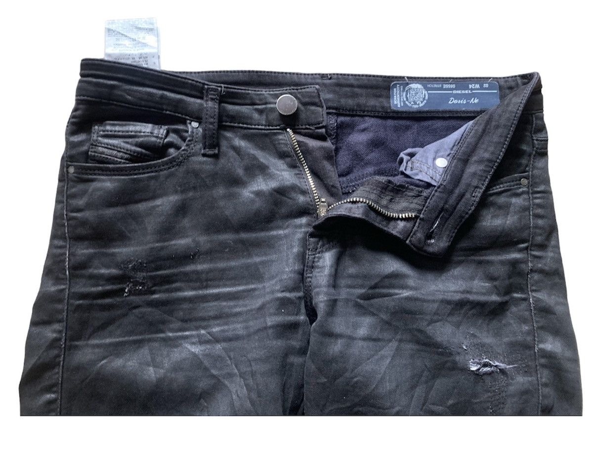 Diesel Black Gold DISTRESSED WAX DENIM COWHIDE LEATHER SLIM FIT Size US 30 / EU 46 - 10 Thumbnail