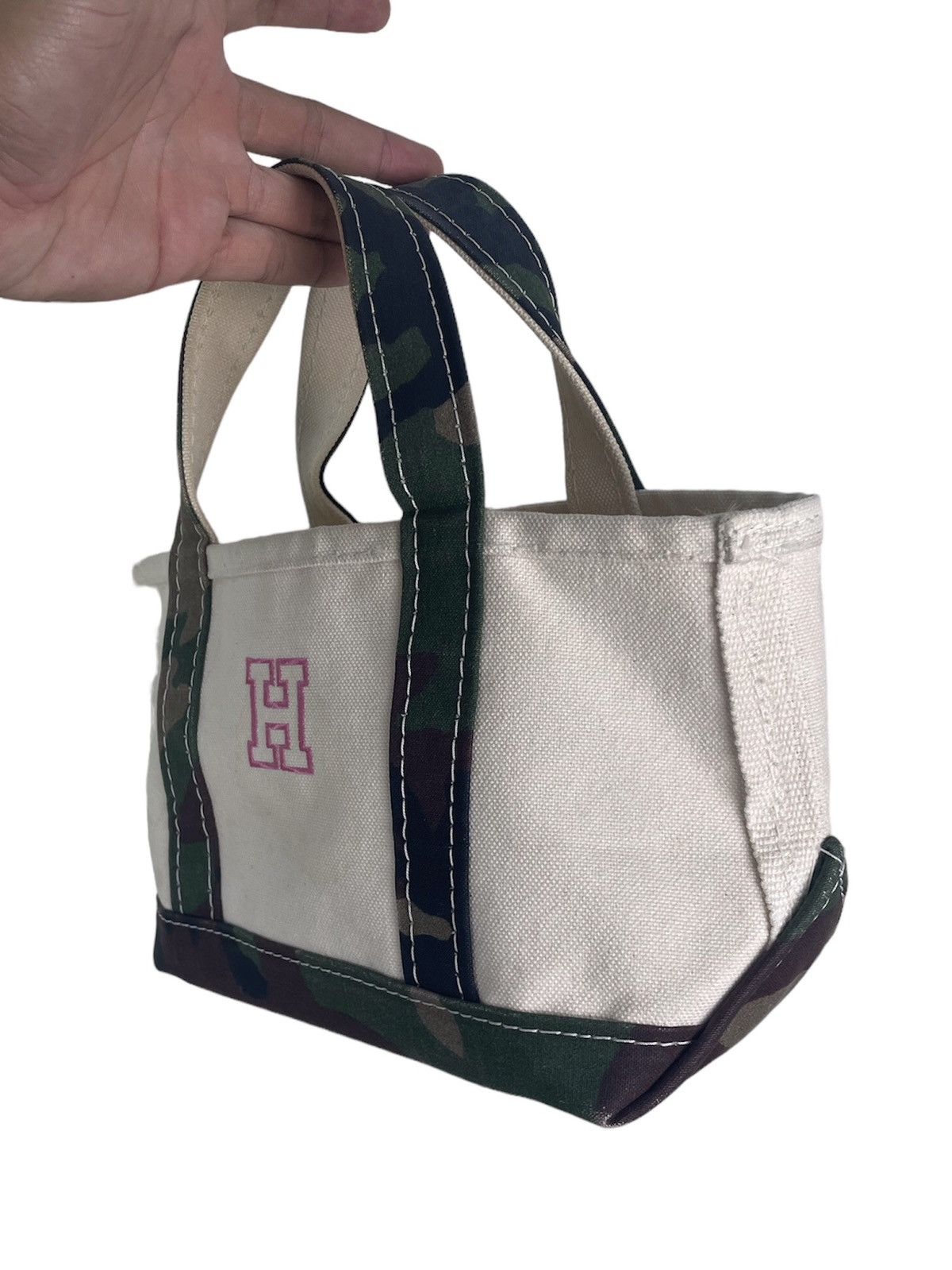 VTG 90s L.L BEAN CAMO TOTE BAG DUCK CANVAS