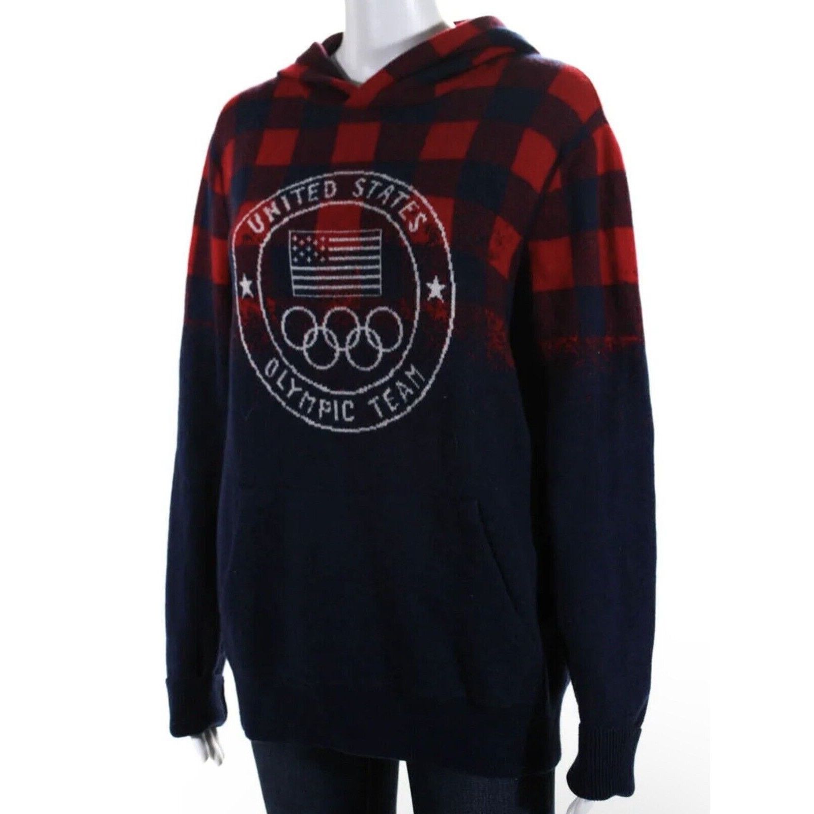 Polo Ralph Lauren Polo Ralph Lauren Olympic Team Hoodie Blue Red Med 100% Wool Size US M / EU 48-50 / 2 - 2 Thumbnail
