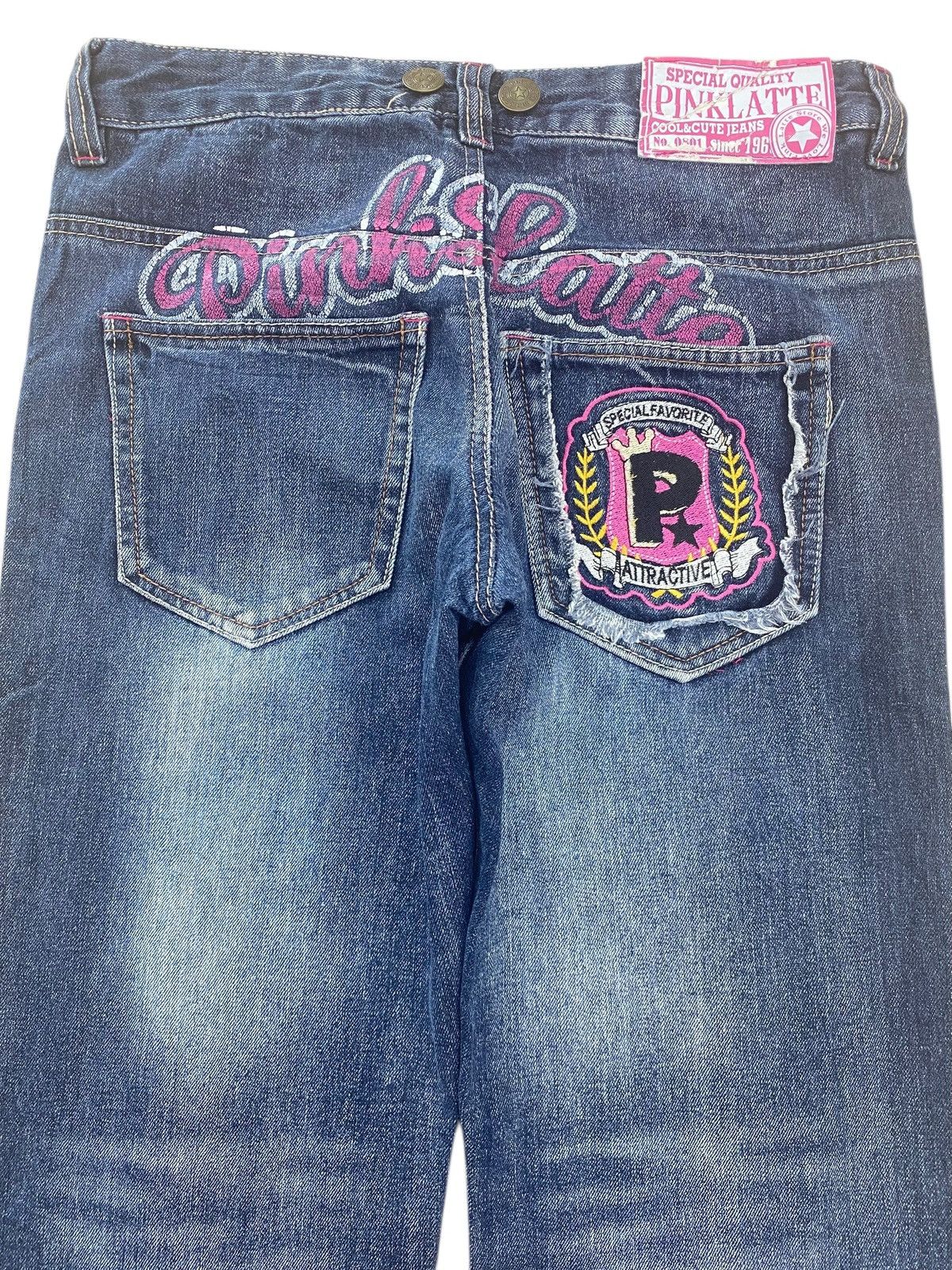 Japanese Brand Japanese Brand Blue Wash Patch Work Straight Leg Style Jeans Size US 30 / EU 46 - 4 Thumbnail