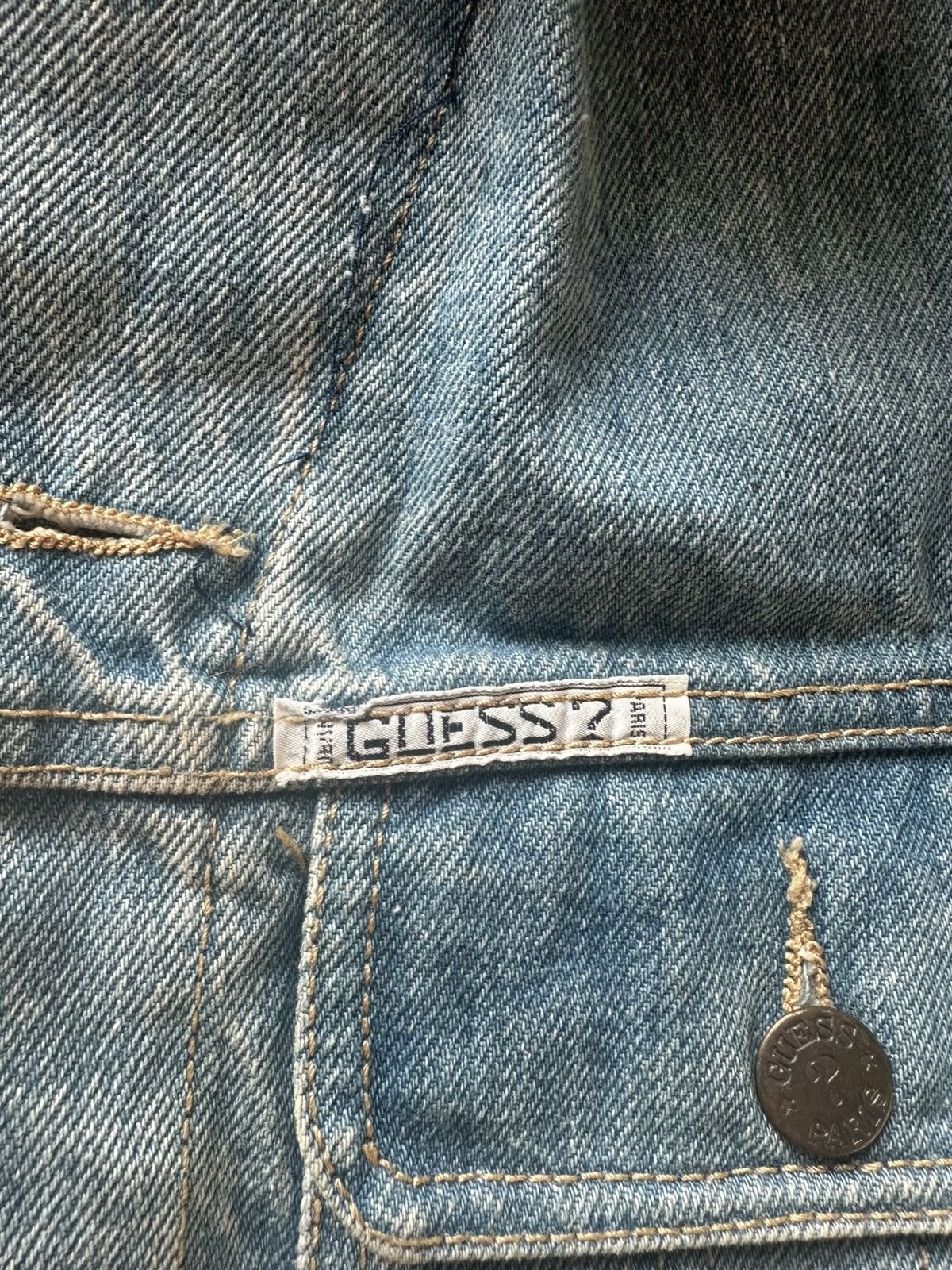 Guess × Vintage Vintage GUESS Denim Vest Size US M / EU 48-50 / 2 - 3 Thumbnail