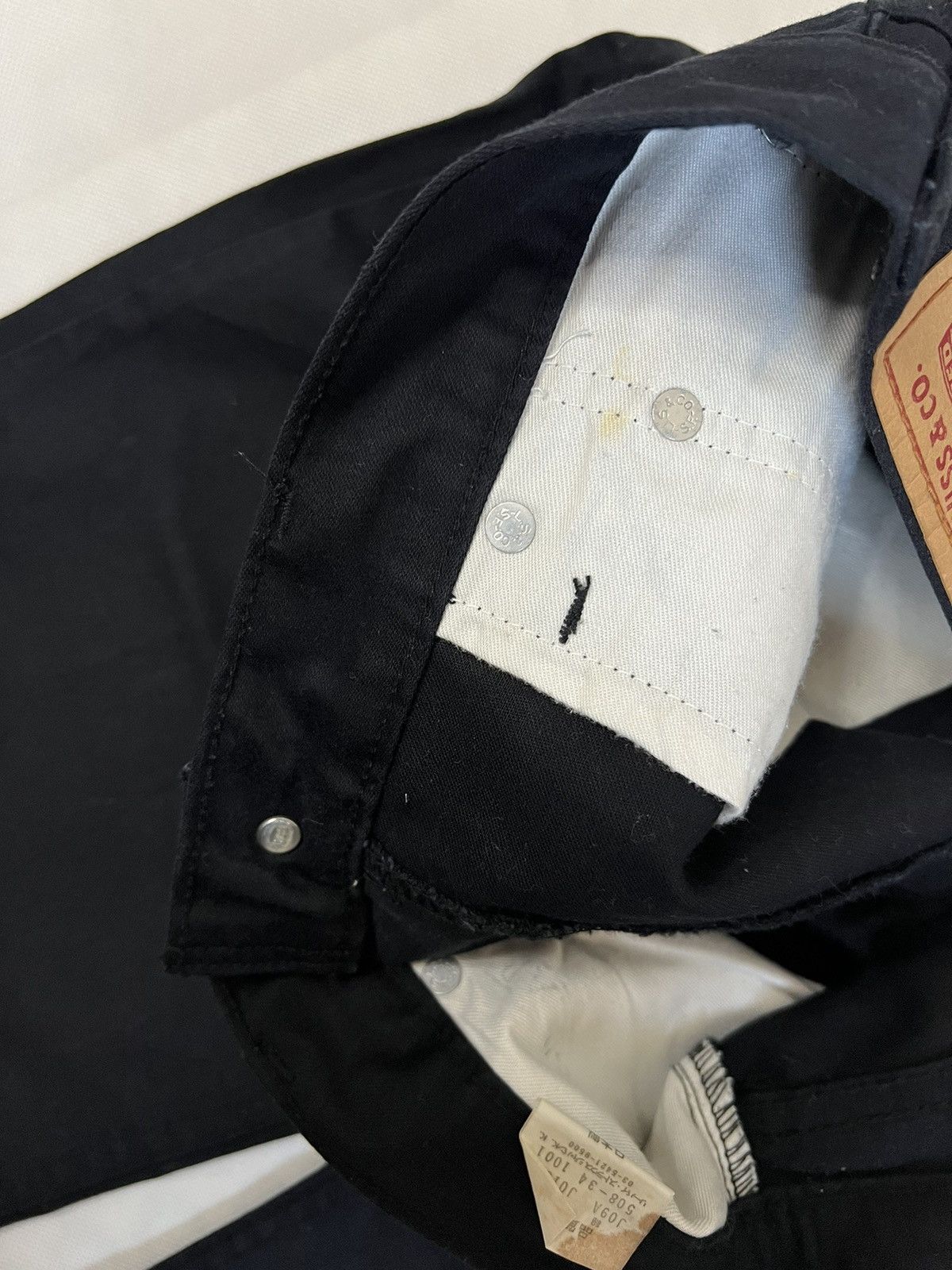 Levi's Vintage Clothing Vintage 90's Levis 508 Super Black Denim Size US 31 - 9 Thumbnail