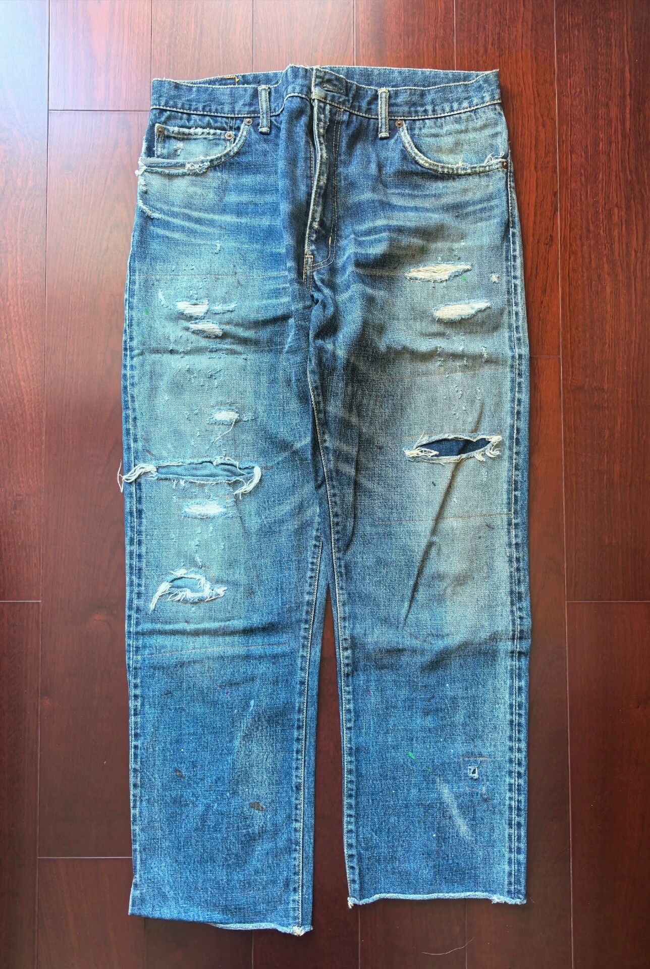 Visvim visvim journeyman distressed denim jeans Size US 34 / EU 50 - 1 Thumbnail