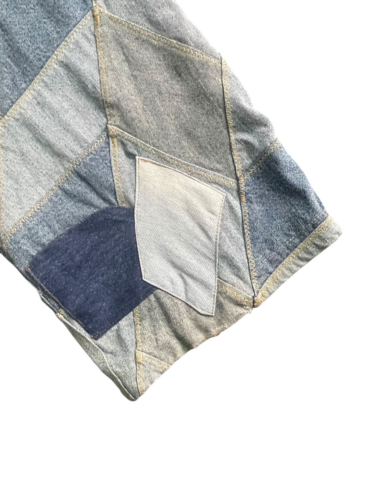 Indigo × Vintage Vintage Indigo Gold Custom Patch Denim Size US 41 - 6 Thumbnail