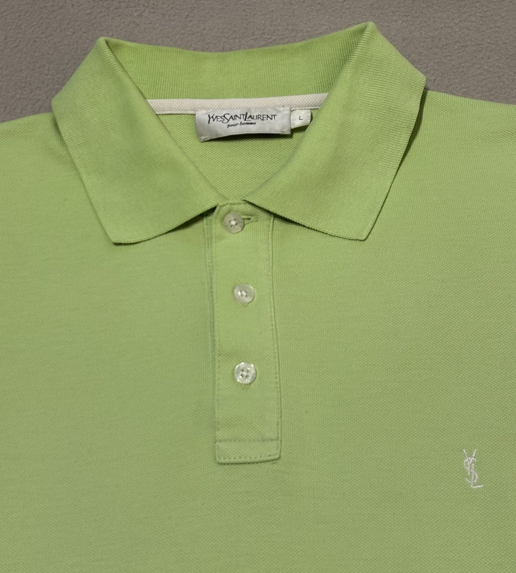 Yves Saint Laurent Yves Saint Laurent vintage Lime Green Polo Large Size US L / EU 52-54 / 3 - 15 Thumbnail