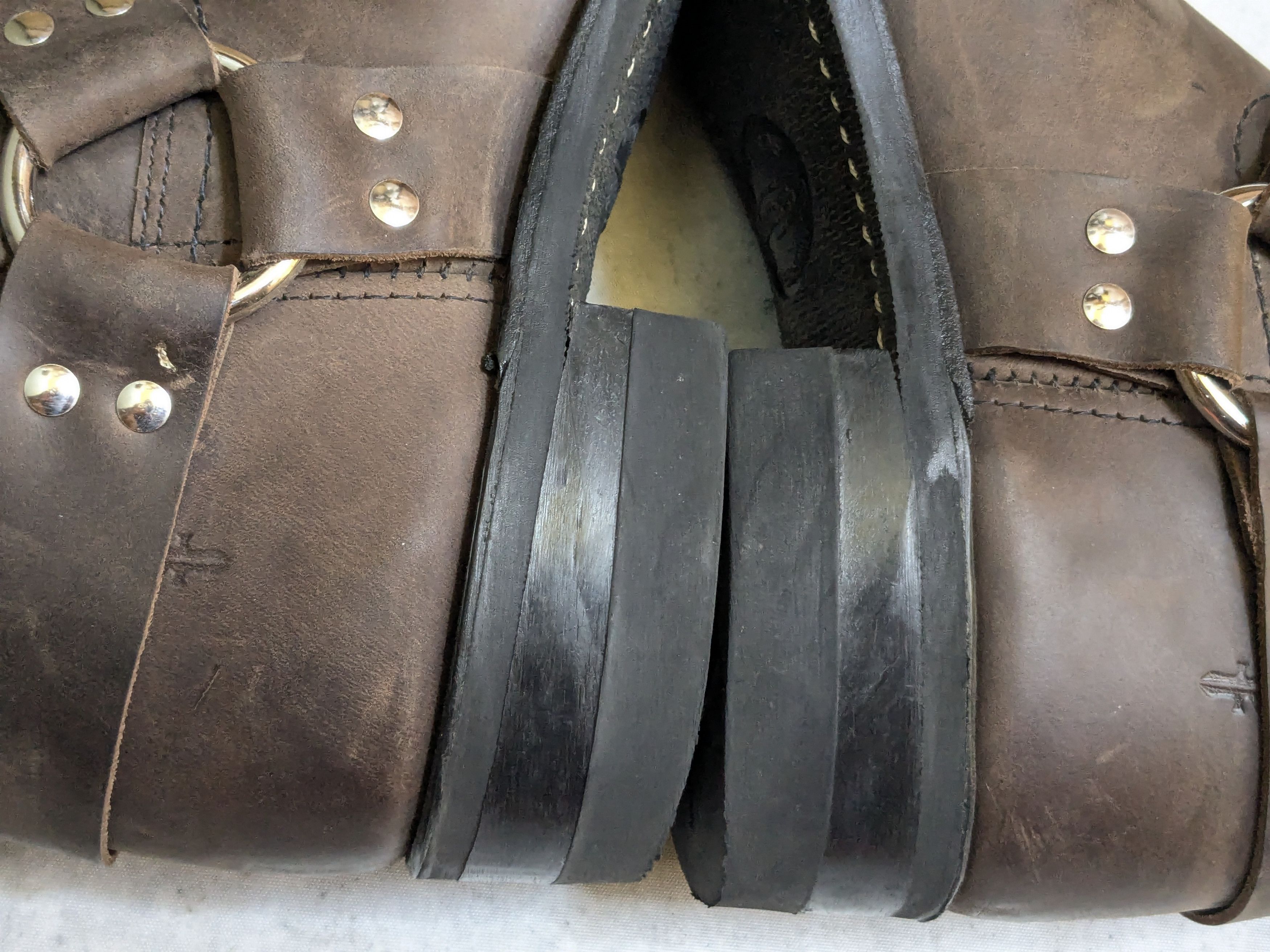 Frye Frye Harness Boots Brown Leather 11.5 M Buckle Strap Size US 11.5 / EU 44-45 - 8 Thumbnail