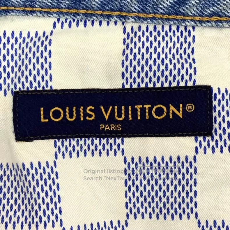 Louis Vuitton Louis Vuitton 25 blue logo leather denim shorts Size US 31 - 6 Thumbnail