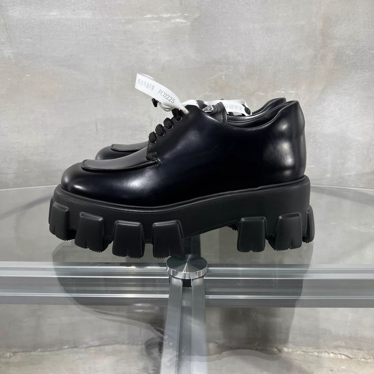 Prada Prada Triangle Logo Platform Loafer Black Size 36.5 Size US 6 / IT 36 - 3 Thumbnail