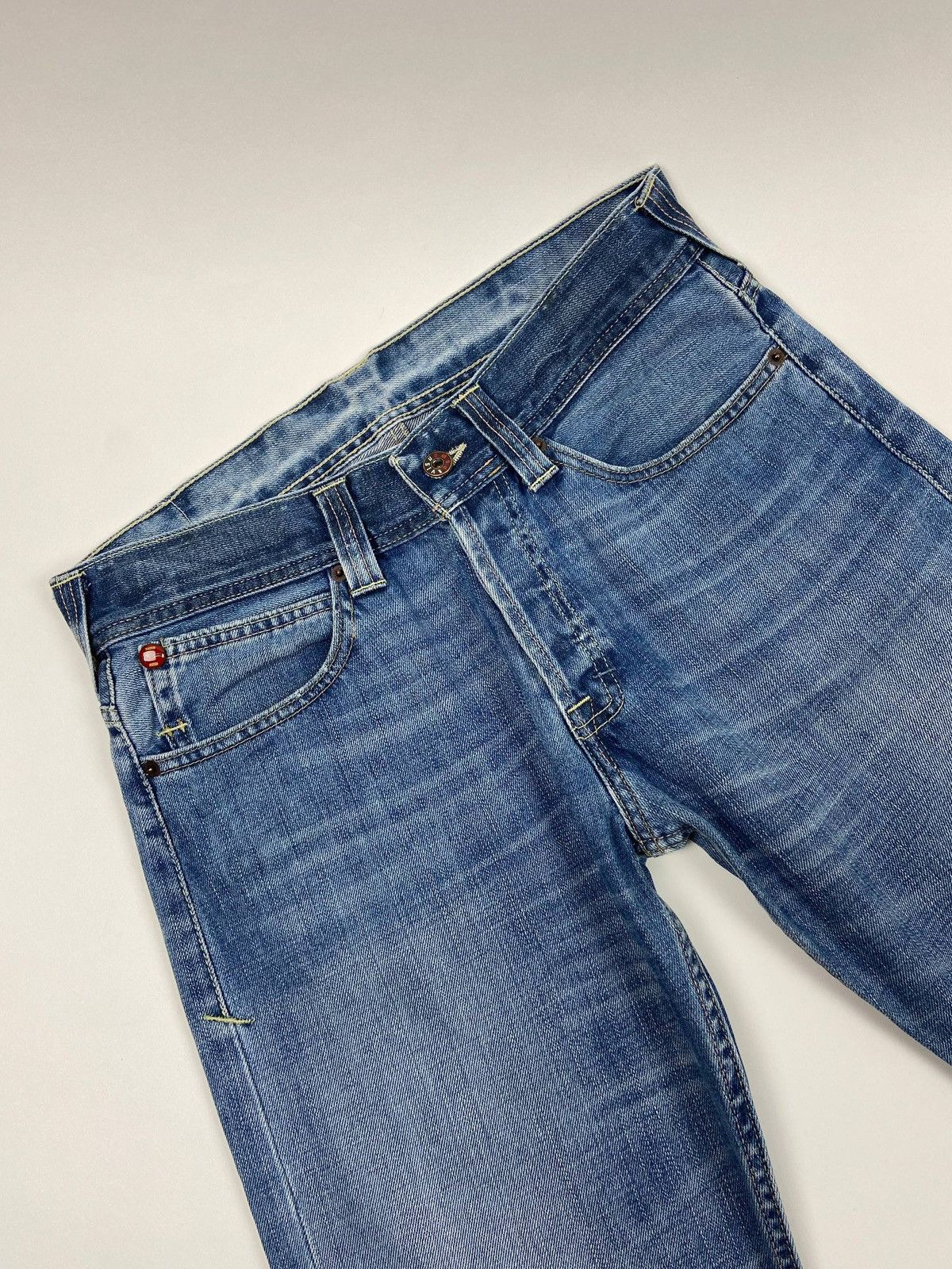 Evisu × Puma Blue Denim Straight Fit Seagull Logo Vintage Y2K Size US 32 / EU 48 - 8 Thumbnail