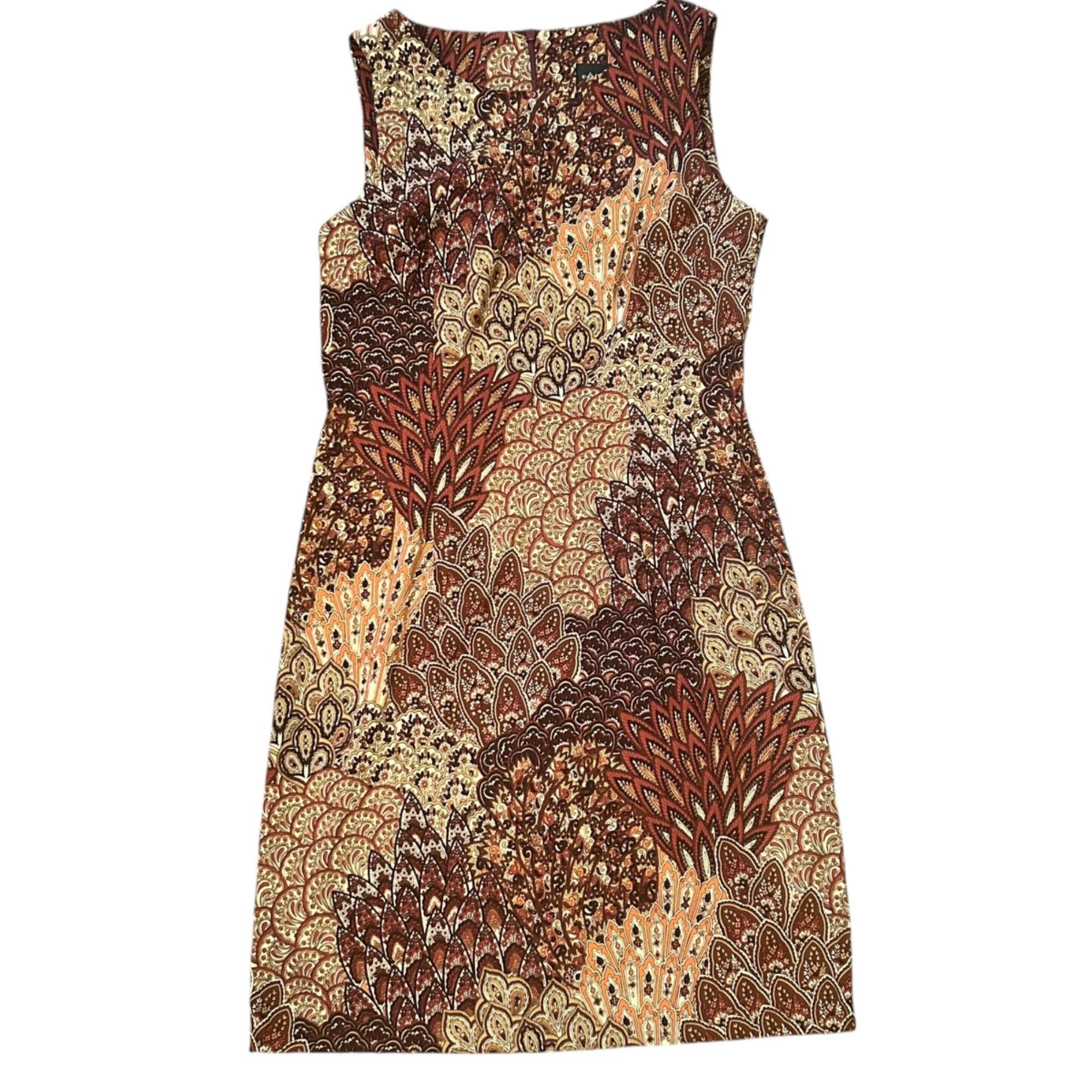 Vintage Vintage Connected Apparel Mod Novelty Floral & Paisley Shift Size L / US 10 / IT 46 - 1 Thumbnail