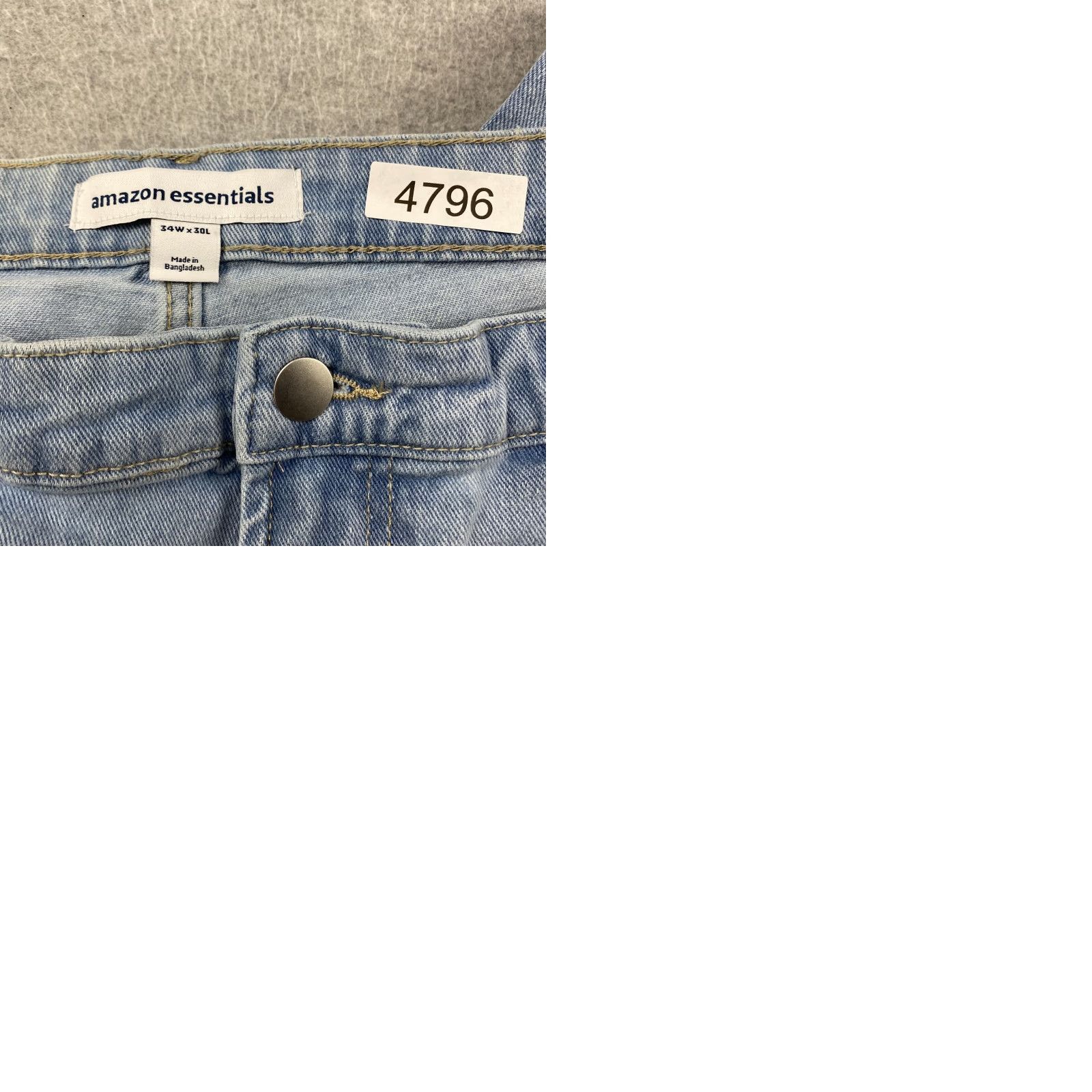 Essentials Amazon Essentials Jeans Mens 34X30 Blue Straight Leg Pockets Loose Fit Stretch Size US 34 / EU 50 - 9 Thumbnail