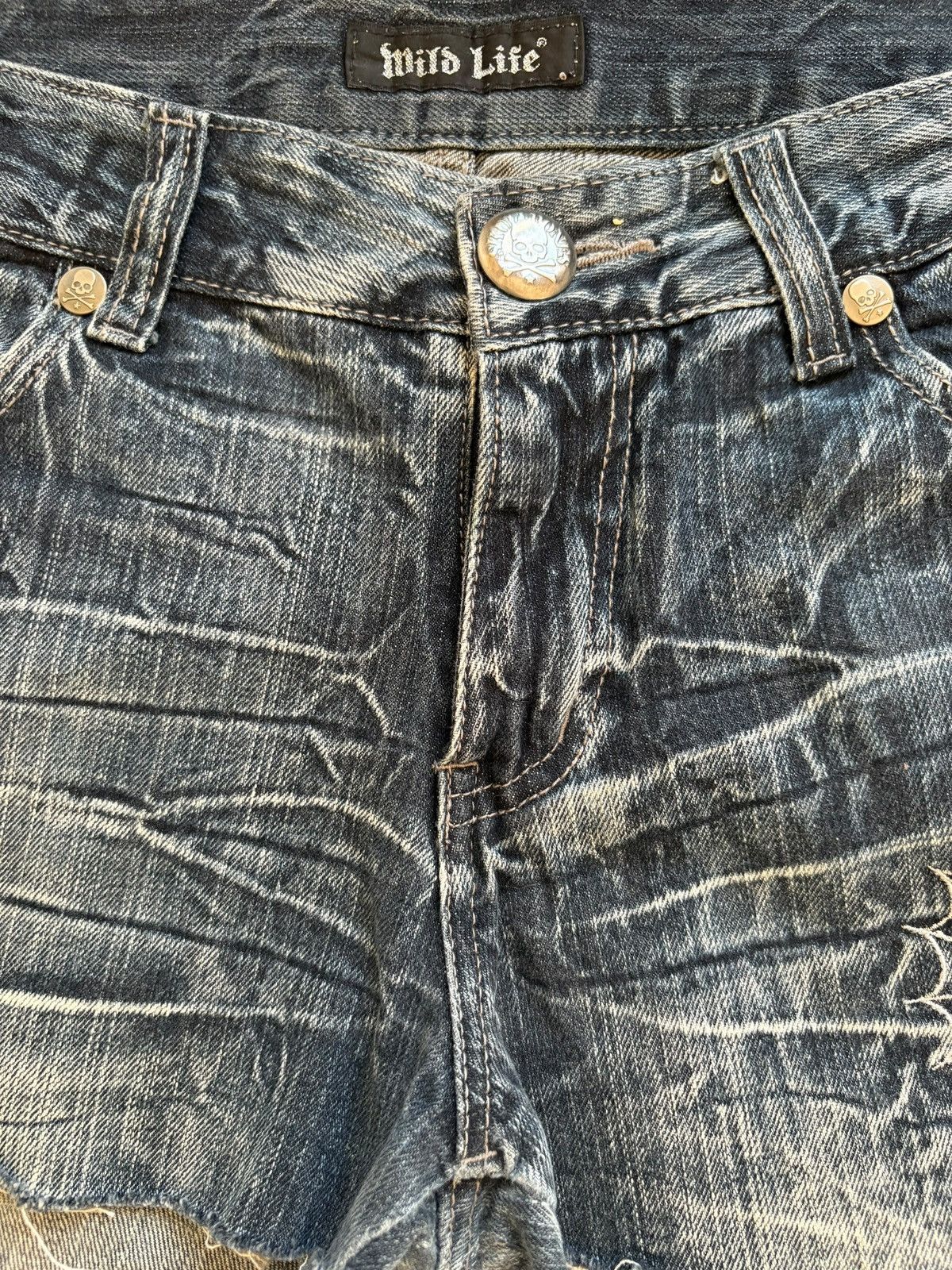14th Addiction × Japanese Brand Vintage Japanese Brand Mud Wash Punk Style Shorts Jeans Size 36" / US 14 / IT 50 - 7 Thumbnail