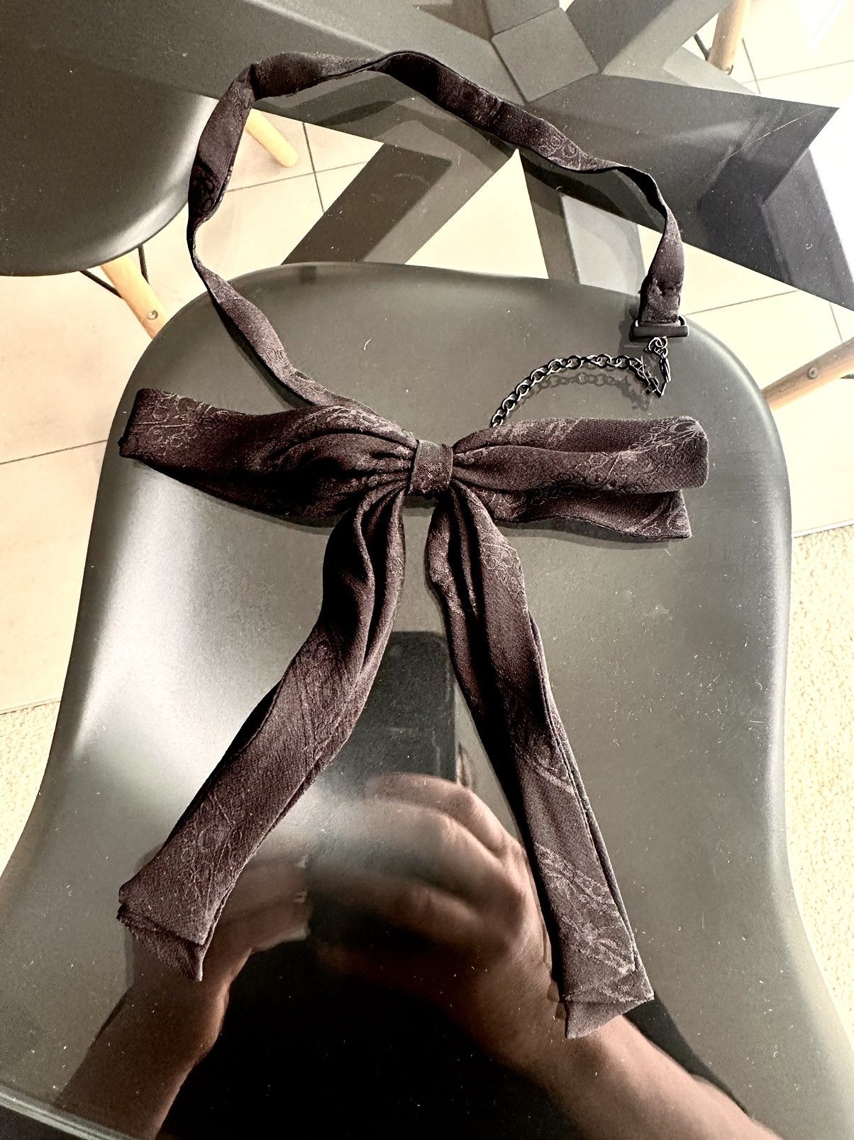 Yves Saint Laurent BOWTIE IN SILK JACQUARD Size ONE SIZE - 3 Thumbnail