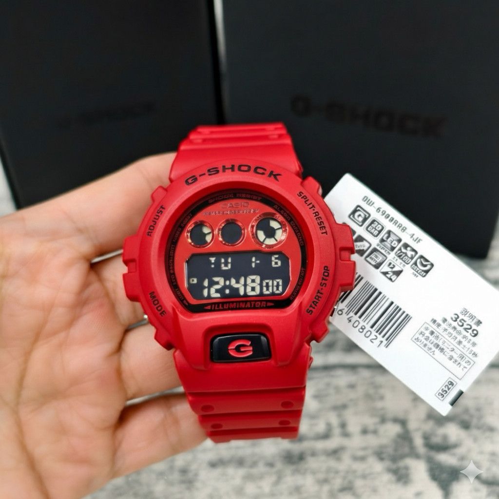 Casio Casio G-Shock DW-6900RRB-4JF Iconic Red Digital Watch NEW Size ONE SIZE - 1 Thumbnail