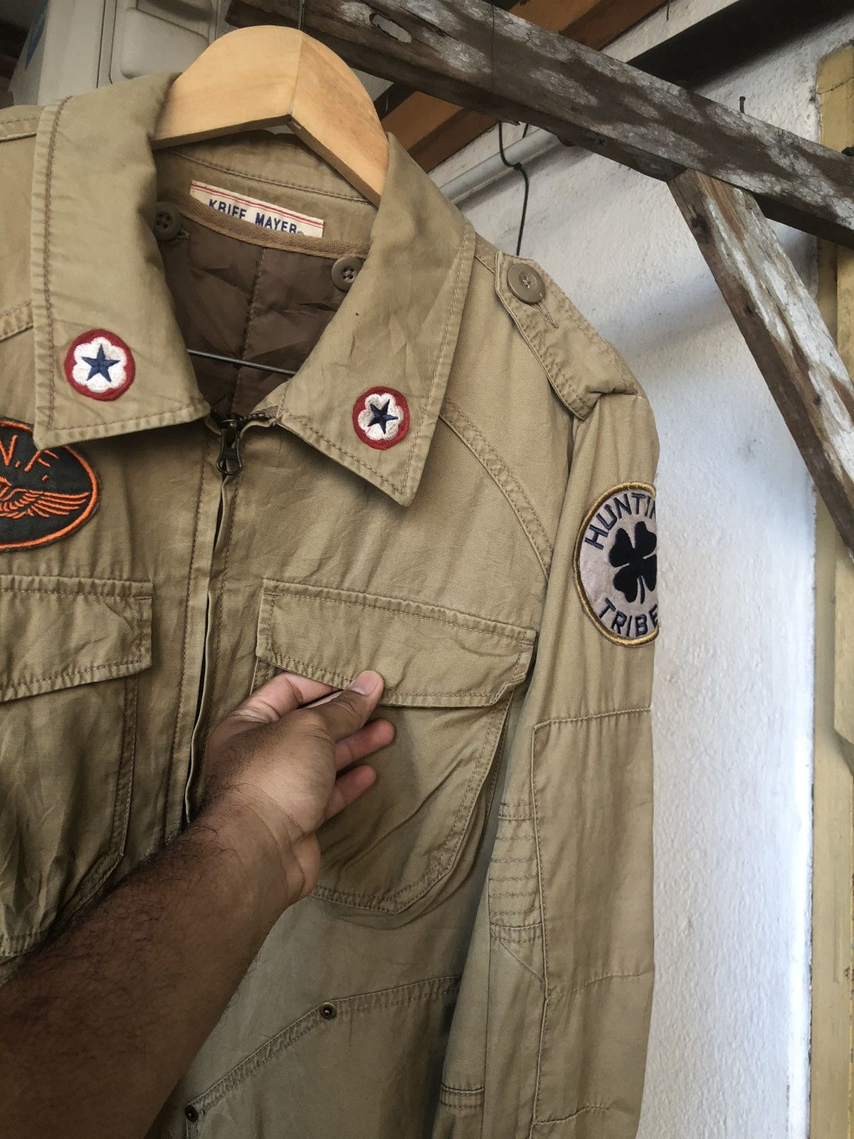 Vintage Vintage Kriff Mayer Hunting Jacket With Leather Size US M / EU 48-50 / 2 - 6 Thumbnail
